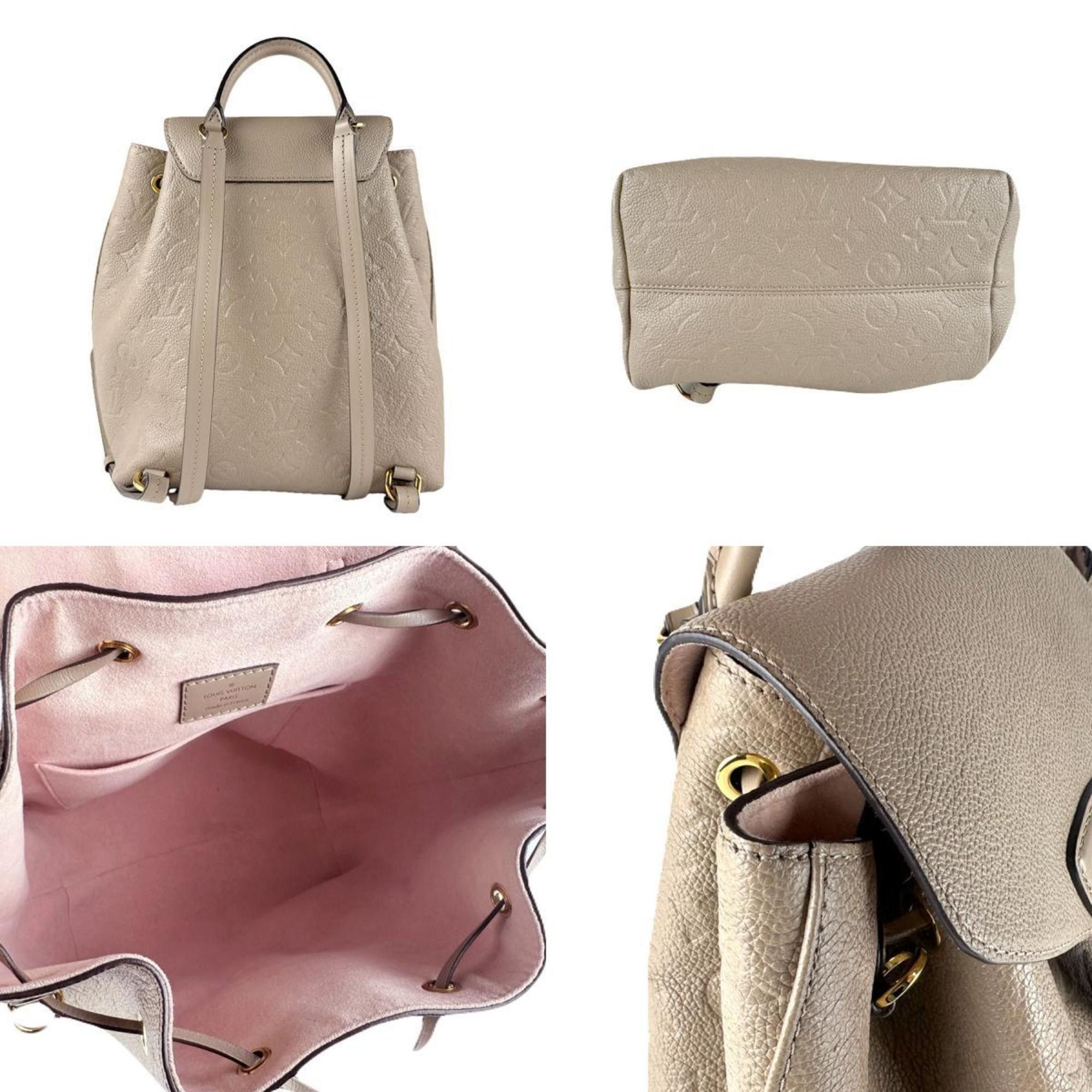 Louis Vuitton Louis Vuitton Monogram Empreinte Montsouris PM Backpack in Greige and Gold, Women's, M45410 z8702 Size ONE SIZE - 3 Thumbnail
