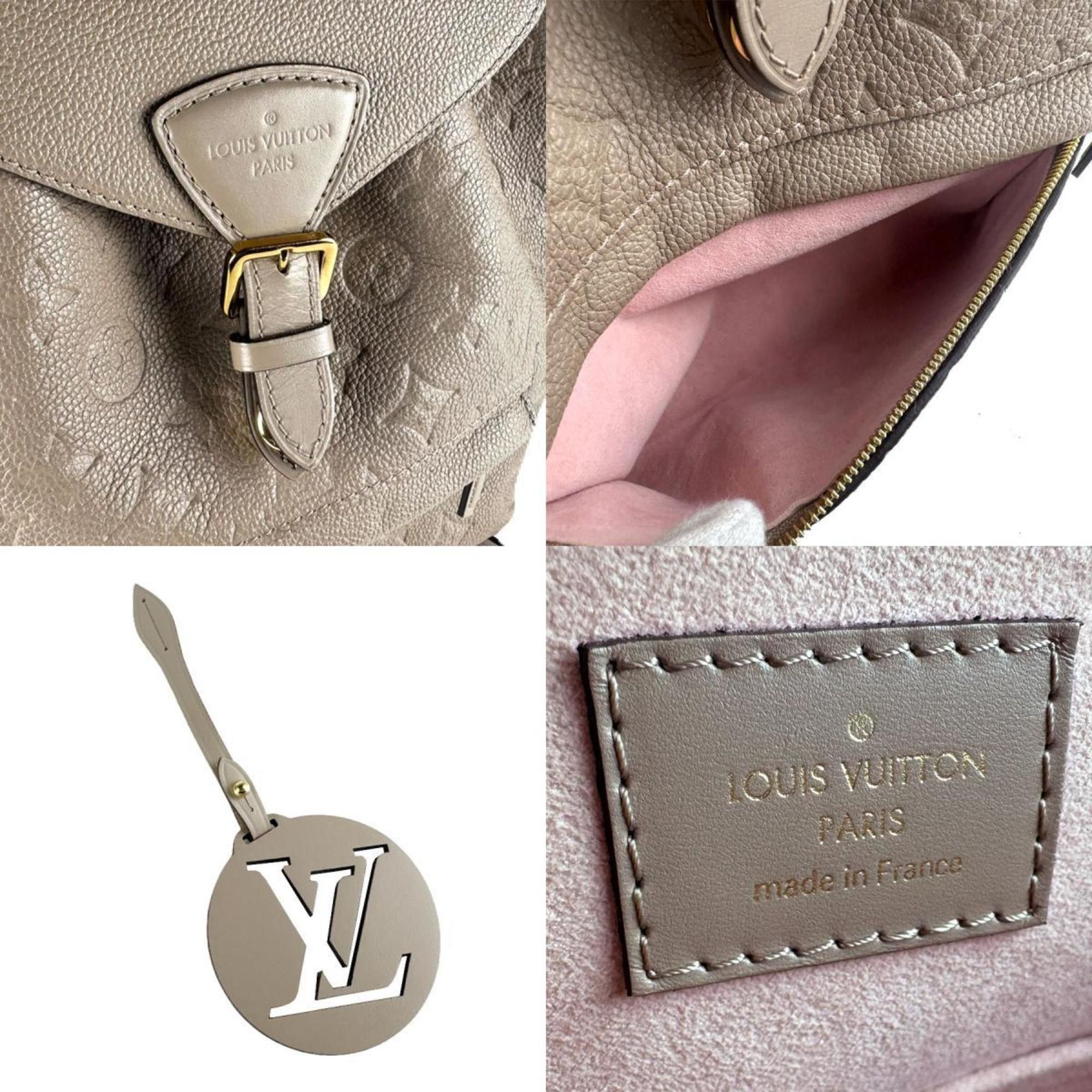 Louis Vuitton Louis Vuitton Monogram Empreinte Montsouris PM Backpack in Greige and Gold, Women's, M45410 z8702 Size ONE SIZE - 5 Thumbnail