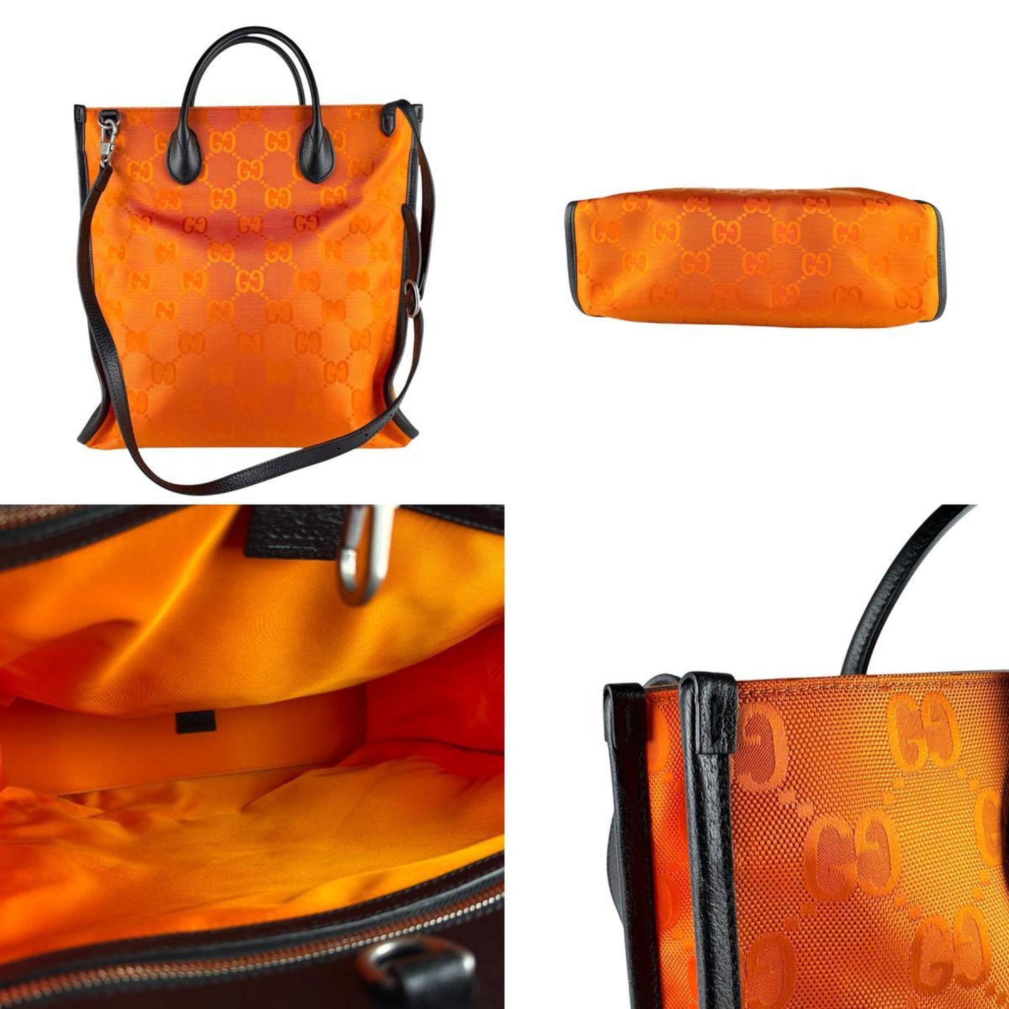 Gucci Gucci Off the Grid handbag/shoulder bag in nylon/leather, orange and black, unisex, 630355 z8660 Size ONE SIZE - 3 Thumbnail