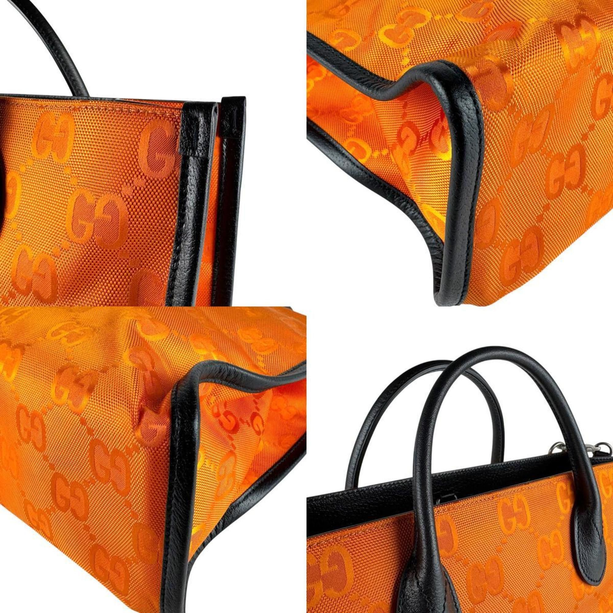 Gucci Gucci Off the Grid handbag/shoulder bag in nylon/leather, orange and black, unisex, 630355 z8660 Size ONE SIZE - 4 Thumbnail