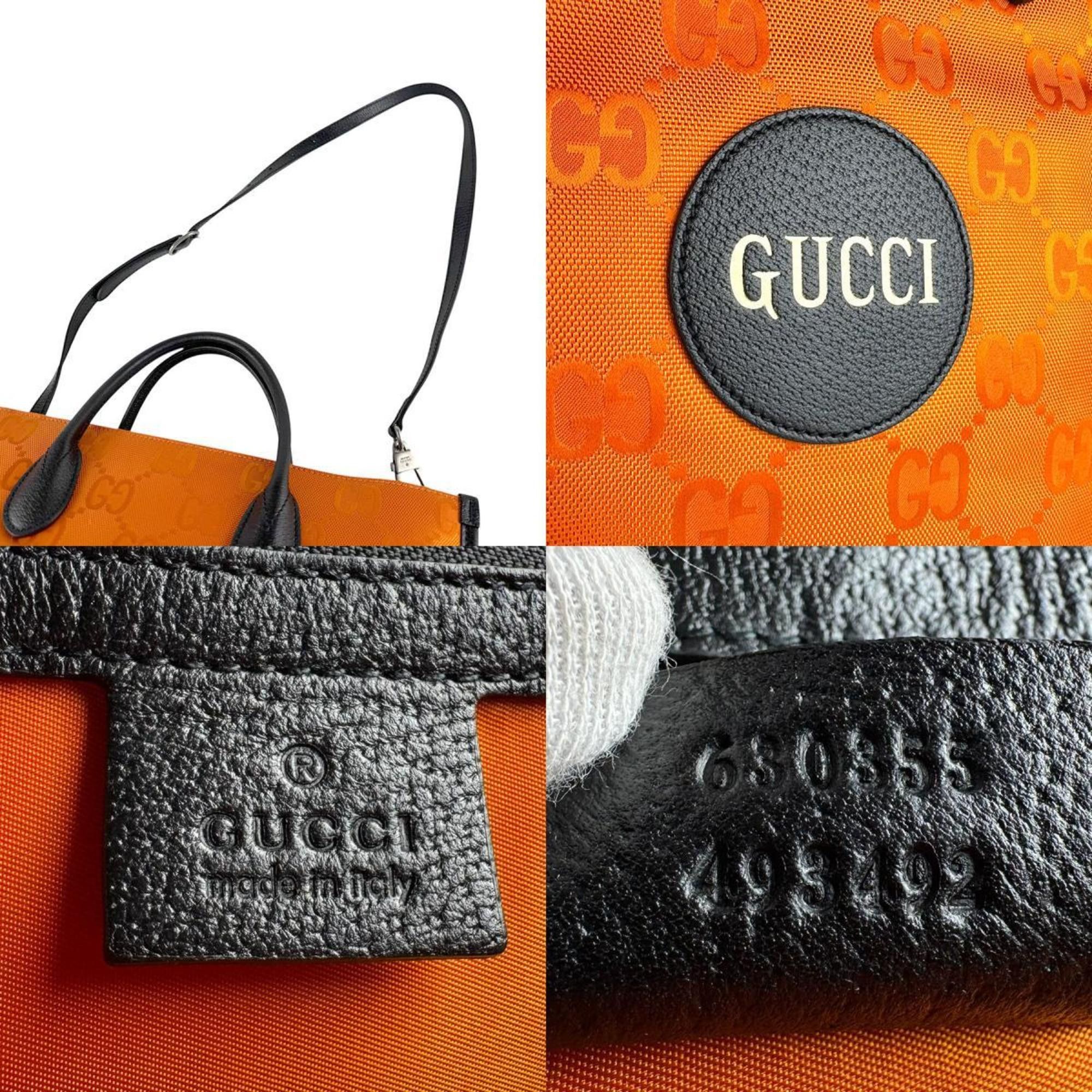 Gucci Gucci Off the Grid handbag/shoulder bag in nylon/leather, orange and black, unisex, 630355 z8660 Size ONE SIZE - 5 Thumbnail
