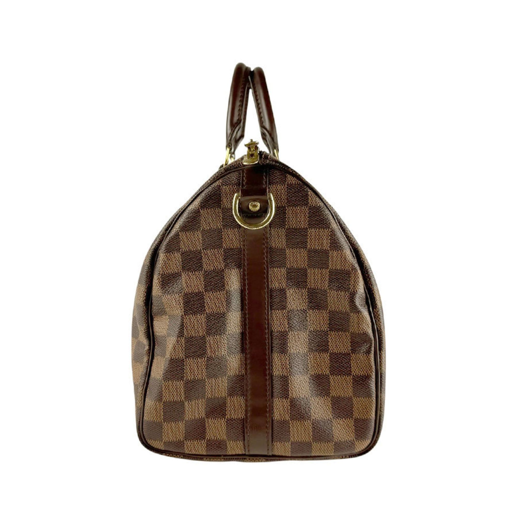 Louis Vuitton Louis Vuitton Damier Speedy Bandouliere 35 Handbag in Ebene Canvas, Unisex, N41366 z8662 Size ONE SIZE - 2 Thumbnail