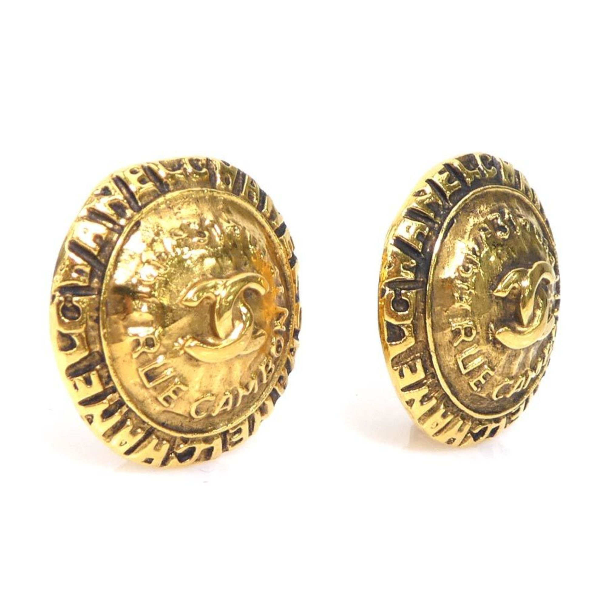 Chanel CHANEL Coco Mark Metal Gold Earrings for Women e61428a Size ONE SIZE - 2 Thumbnail