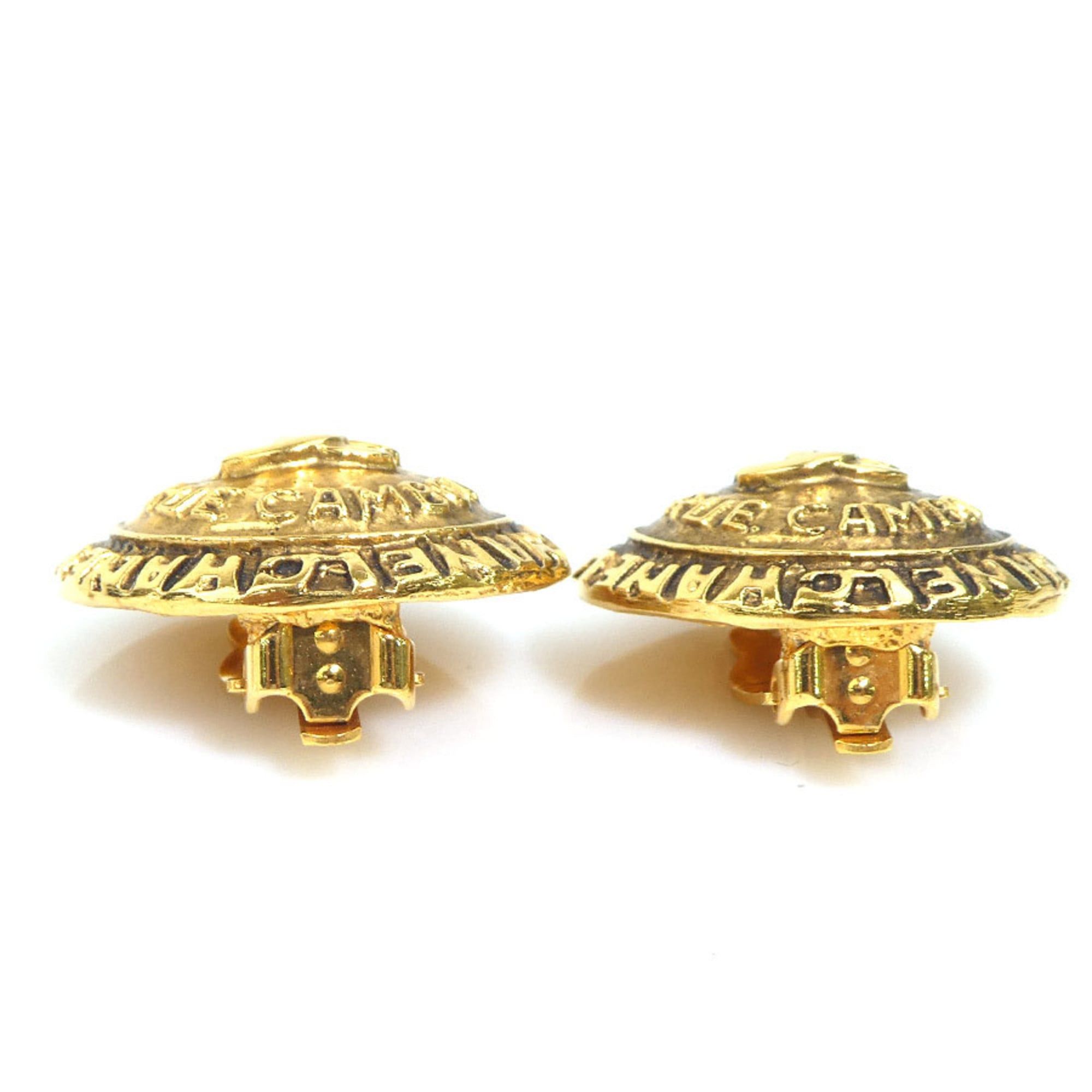 Chanel CHANEL Coco Mark Metal Gold Earrings for Women e61428a Size ONE SIZE - 3 Thumbnail