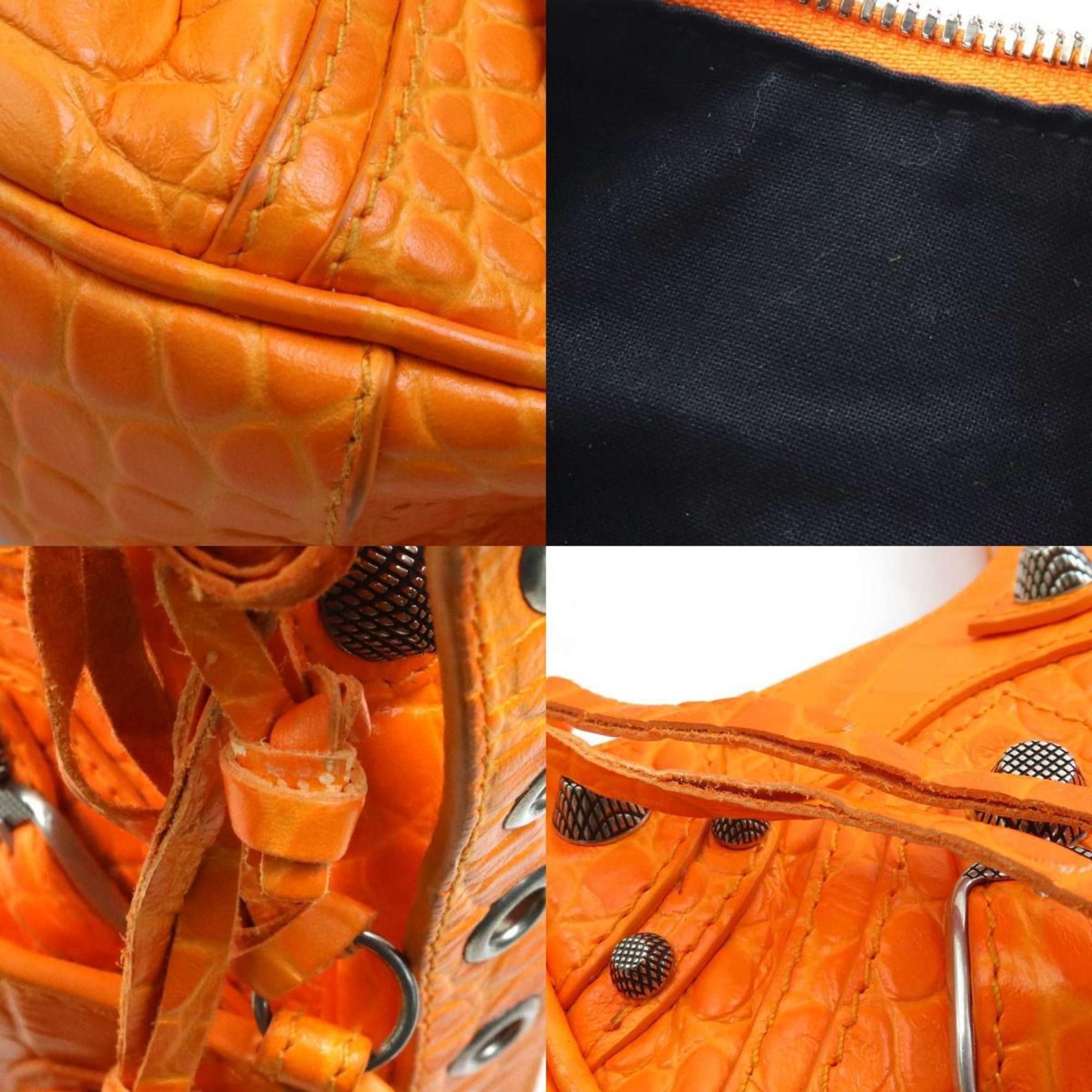 Balenciaga Balenciaga Le Cagoule XS Shoulder Bag in Embossed Leather, Orange, Women's, 90231k Size ONE SIZE - 3 Thumbnail