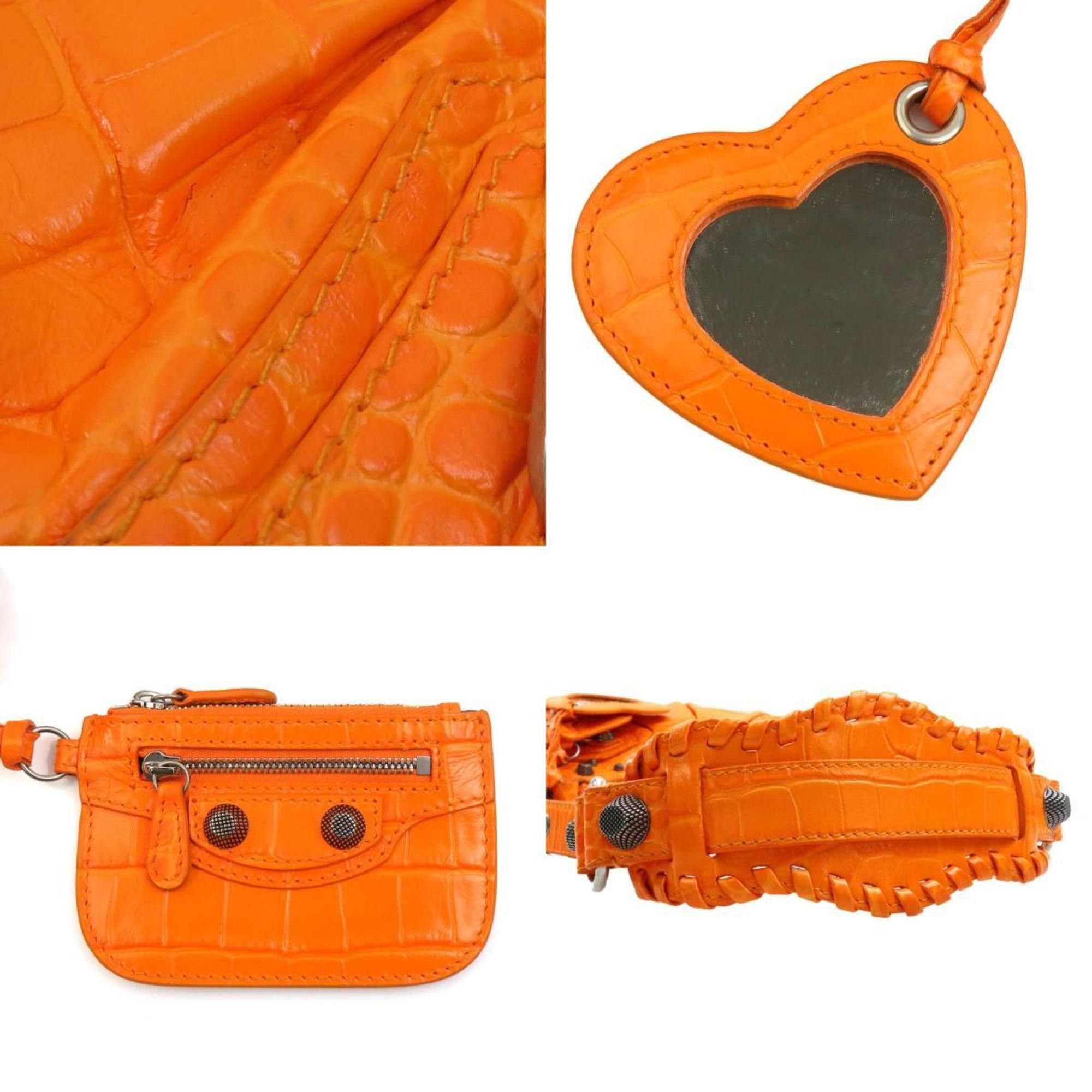 Balenciaga Balenciaga Le Cagoule XS Shoulder Bag in Embossed Leather, Orange, Women's, 90231k Size ONE SIZE - 4 Thumbnail