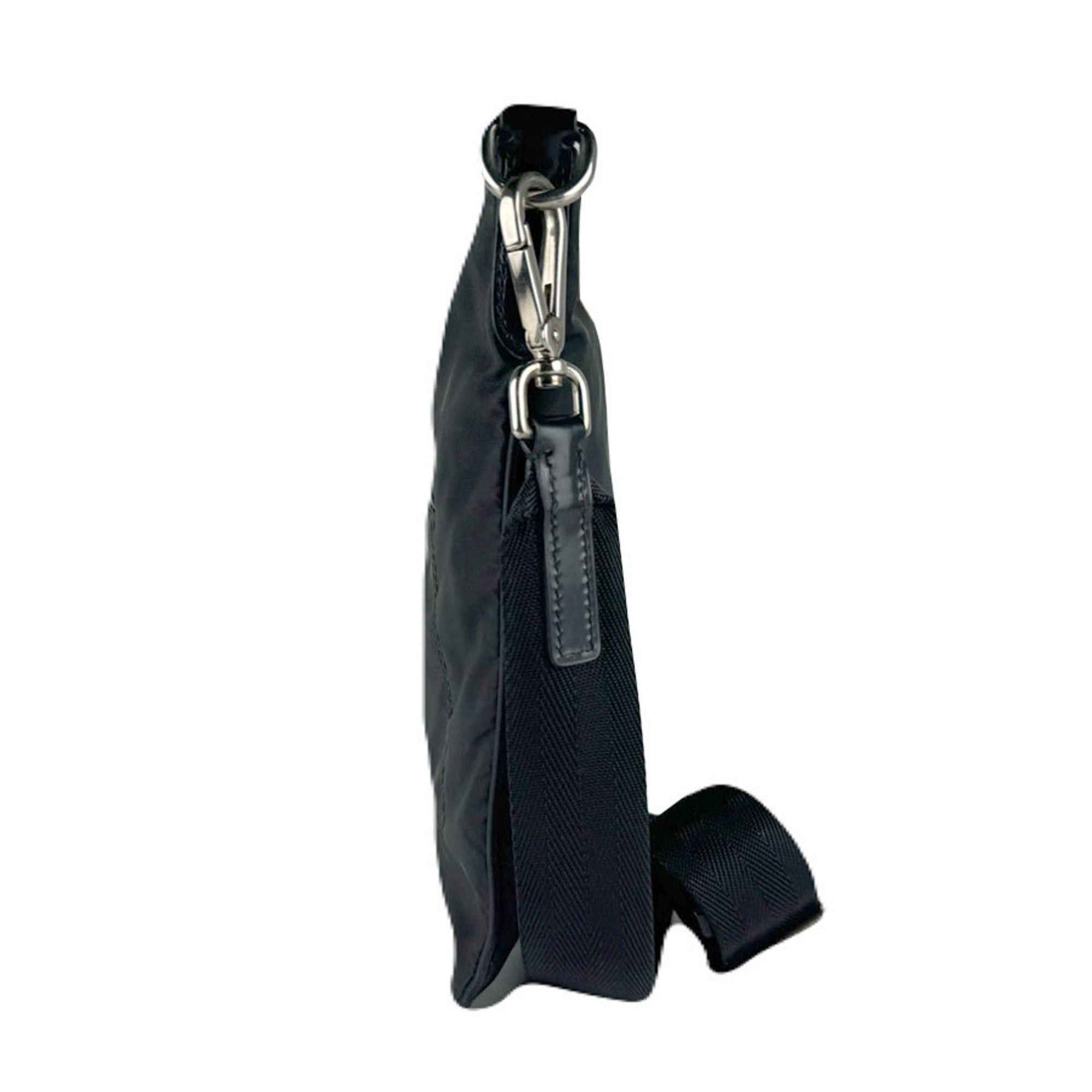 Prada Prada Shoulder Bag Nylon Black Silver Unisex z8690 Size ONE SIZE - 2 Thumbnail