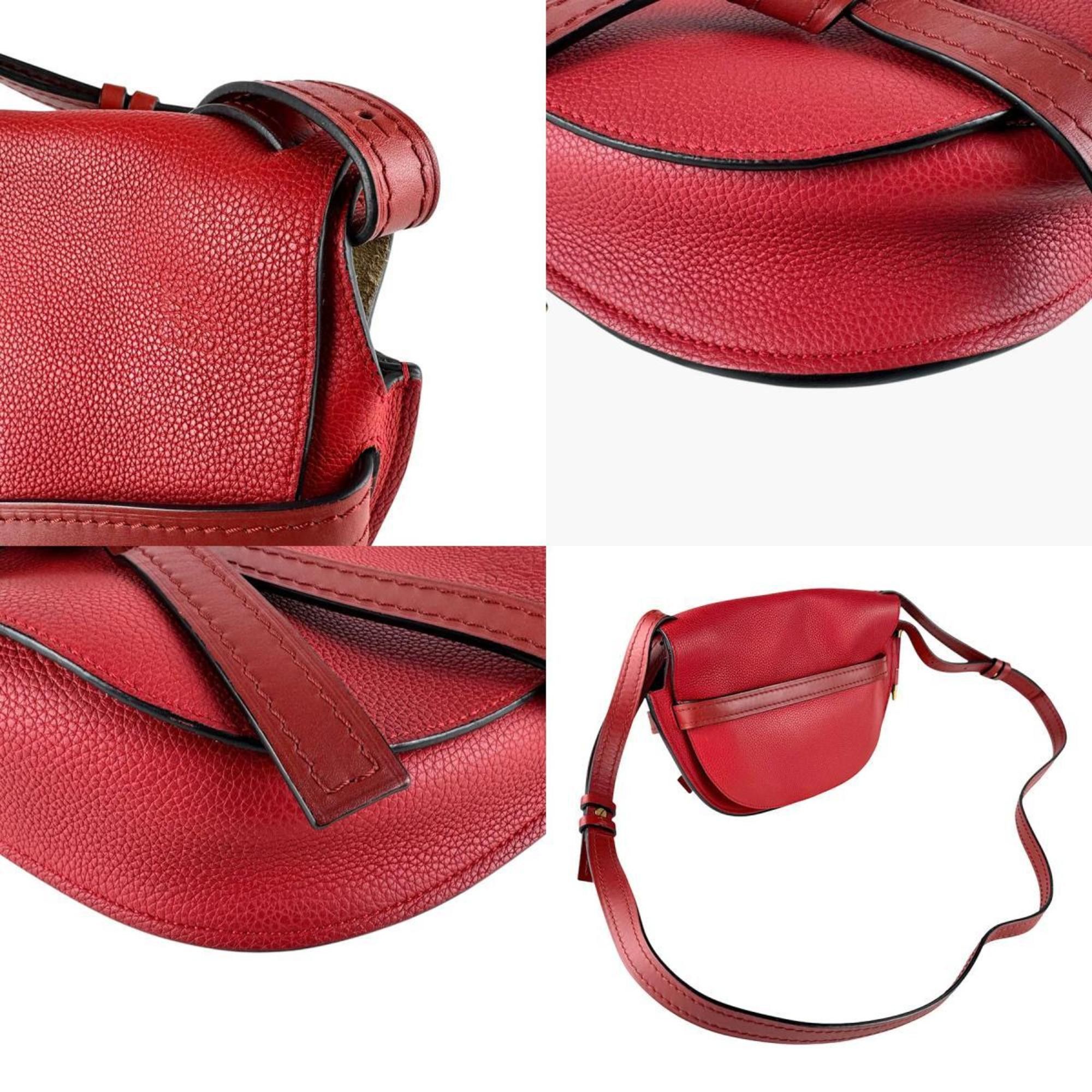 Loewe LOEWE Gate Small Leather Shoulder Bag, Red, Women's, z8668 Size ONE SIZE - 4 Thumbnail