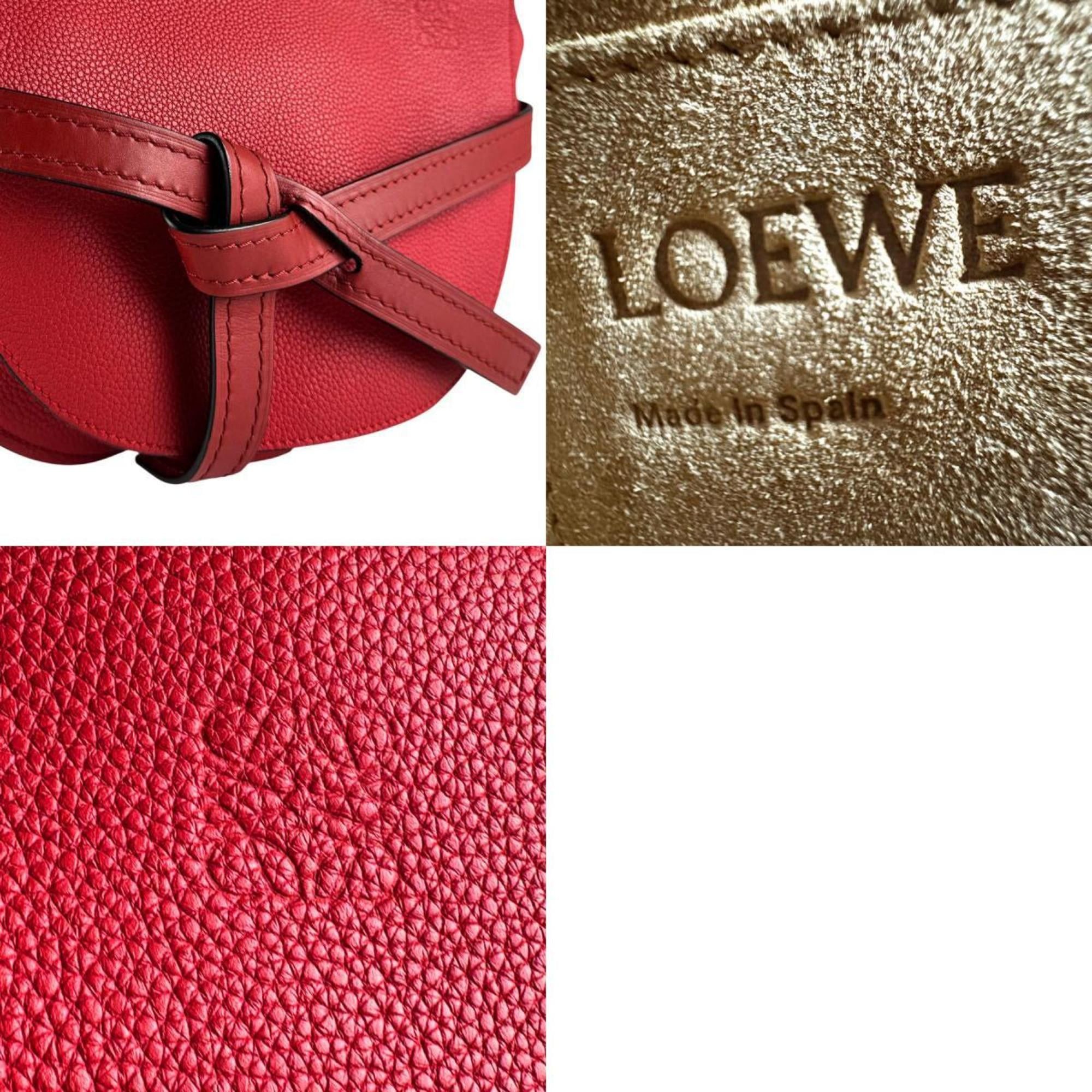 Loewe LOEWE Gate Small Leather Shoulder Bag, Red, Women's, z8668 Size ONE SIZE - 5 Thumbnail