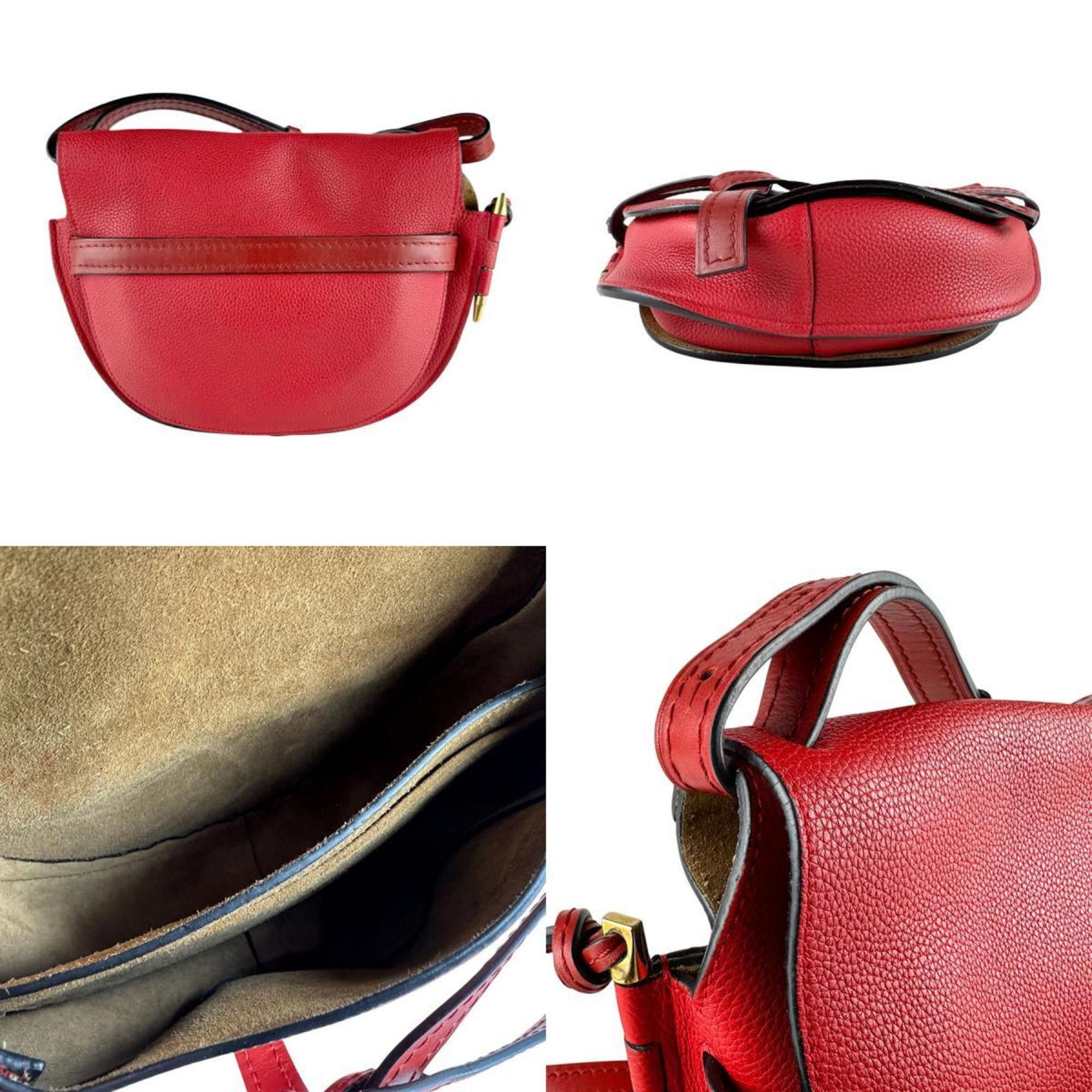 Loewe LOEWE Gate Small Leather Shoulder Bag, Red, Women's, z8668 Size ONE SIZE - 3 Thumbnail