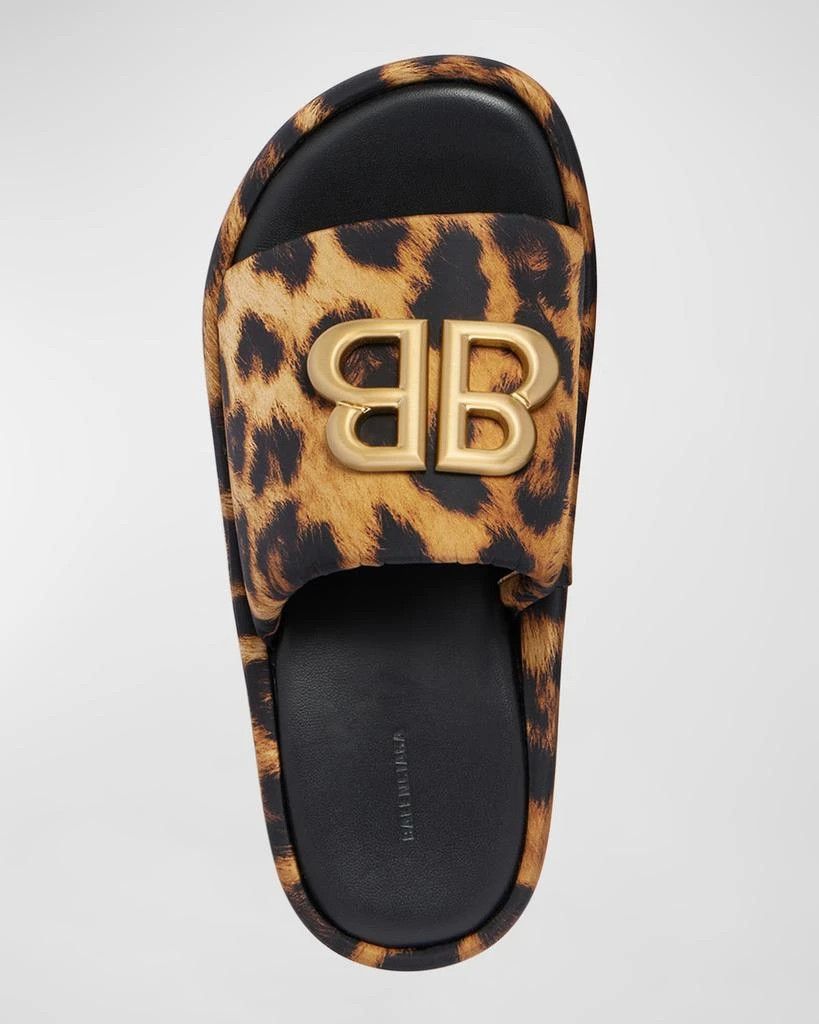 Balenciaga Rise BB Leopard Flatform Sandals Size US 5 / IT 35 - 4 Thumbnail