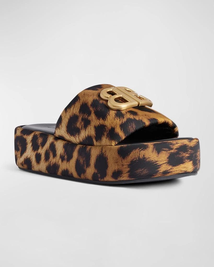 Balenciaga Rise BB Leopard Flatform Sandals Size US 7 / IT 37 - 2 Thumbnail