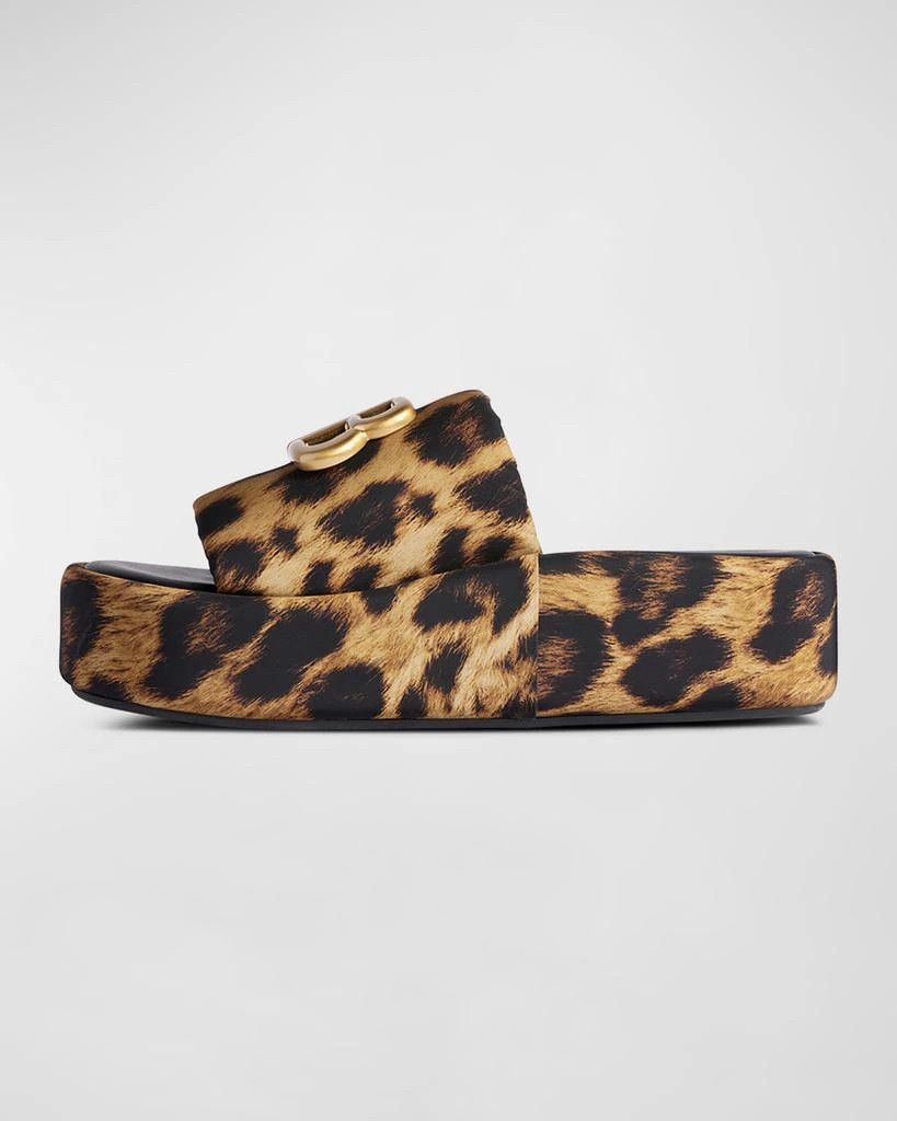 Balenciaga Rise BB Leopard Flatform Sandals Size US 9 / IT 39 - 3 Thumbnail