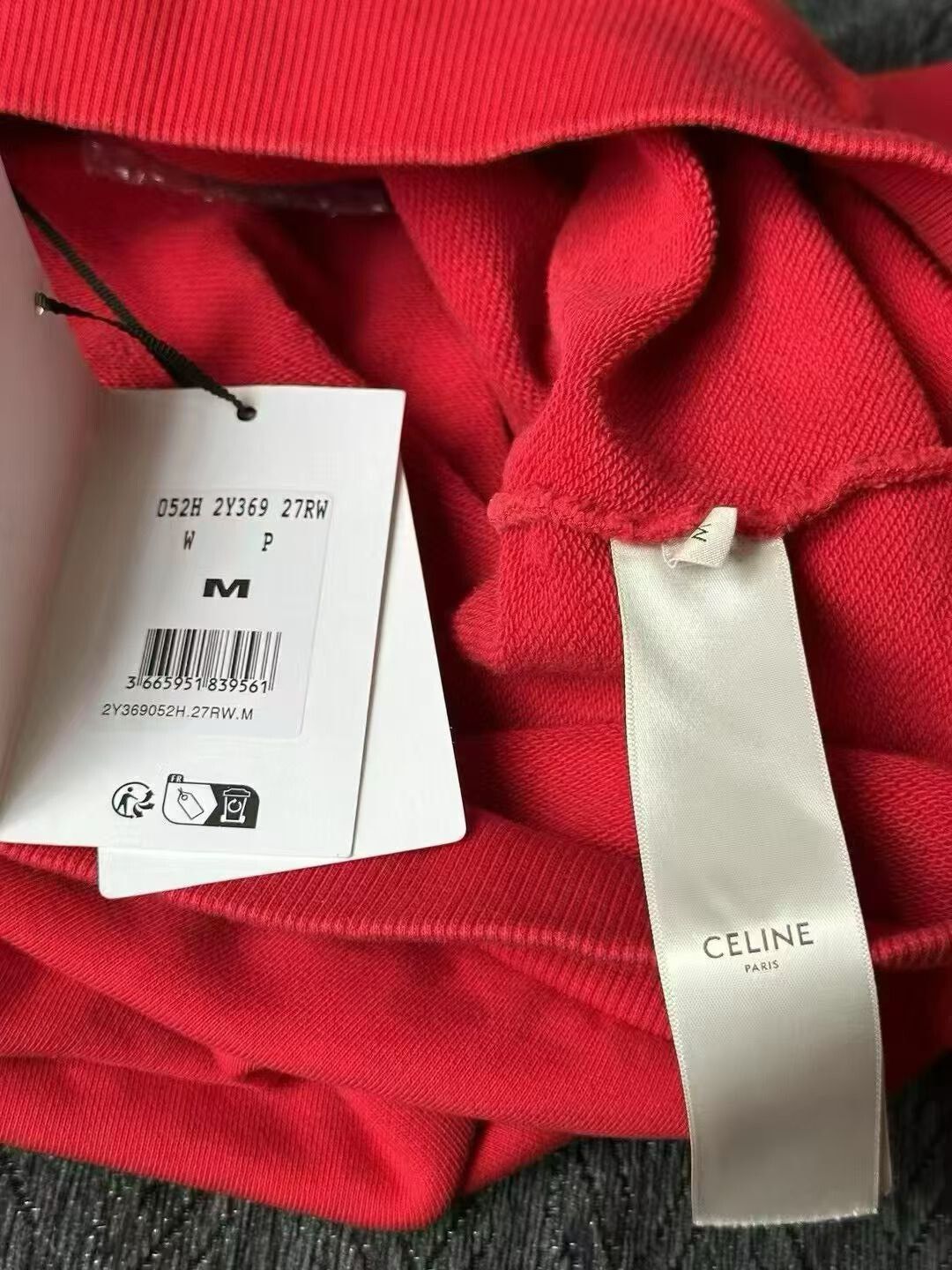 Celine Celine Red Logo Hoodie Size US M / EU 48-50 / 2 - 3 Thumbnail