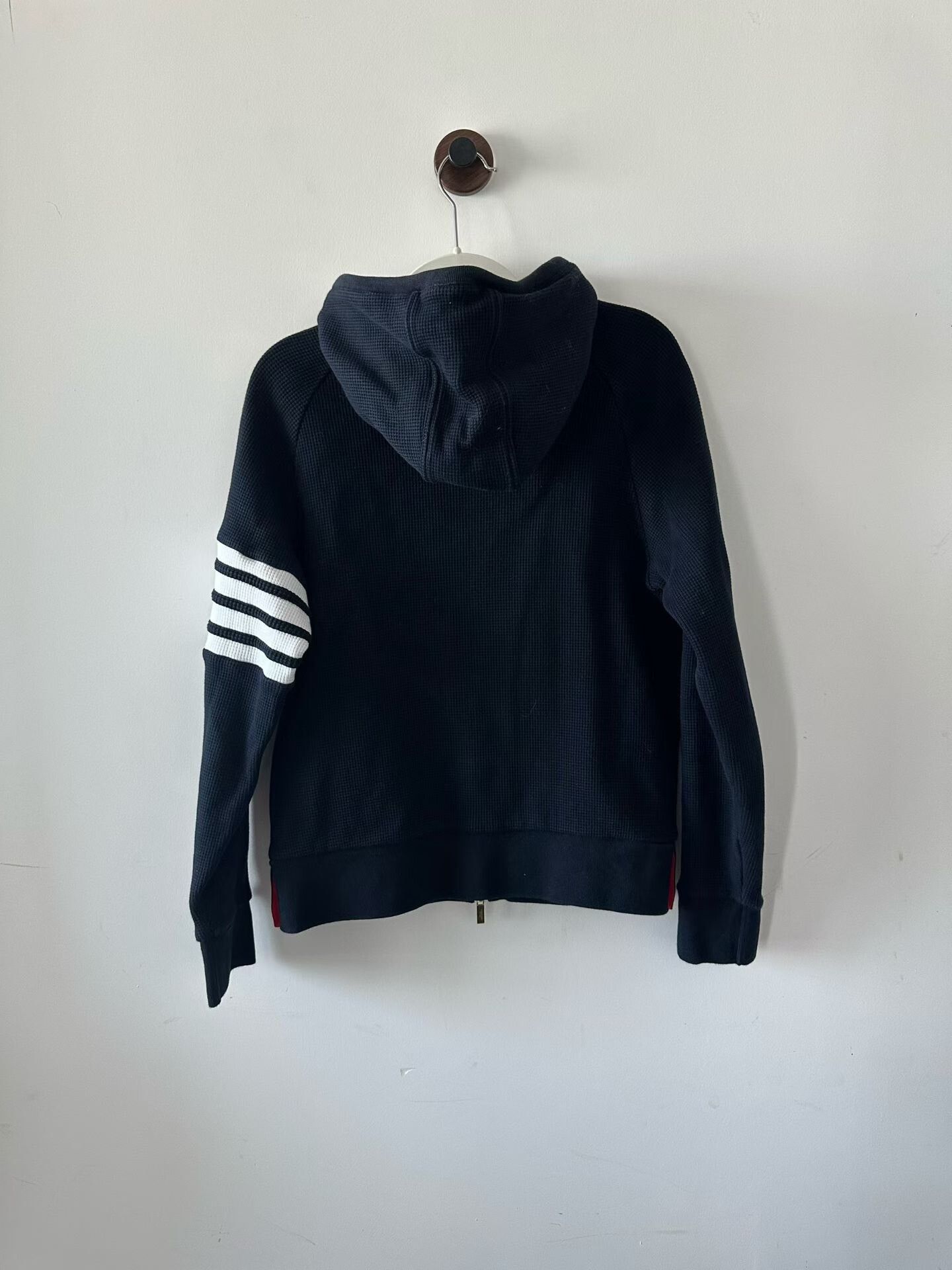 Thom Browne Thom Browne Blue Waffle Zip Hoodie Jacket Size US S / EU 44-46 / 1 - 2 Thumbnail