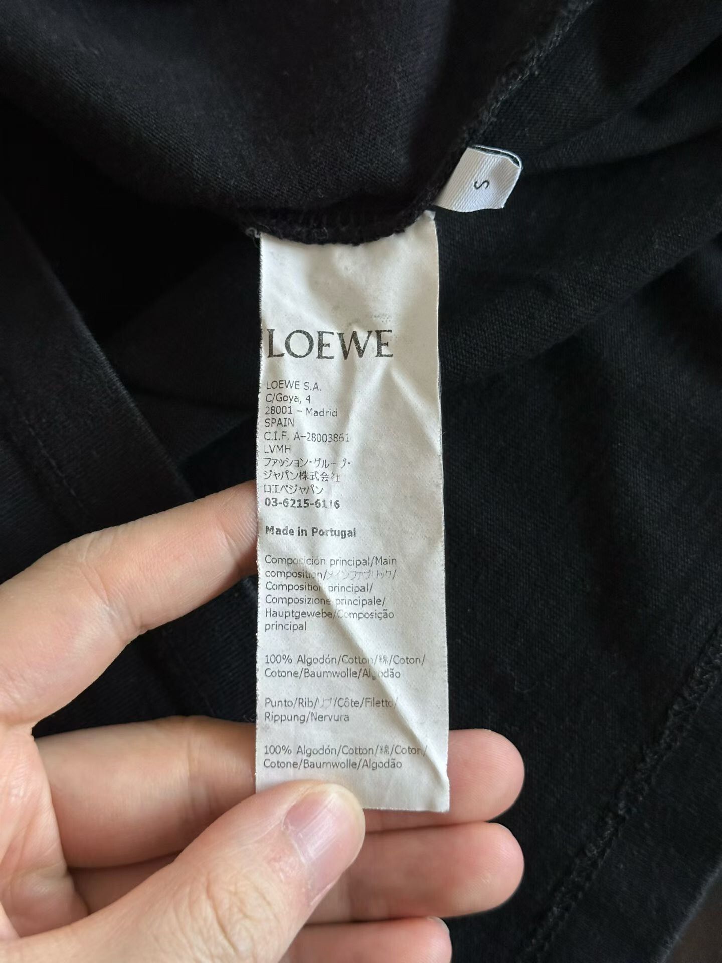 Loewe Loewe Black Embroidered Logo Short-Sleeve Size US S / EU 44-46 / 1 - 4 Thumbnail