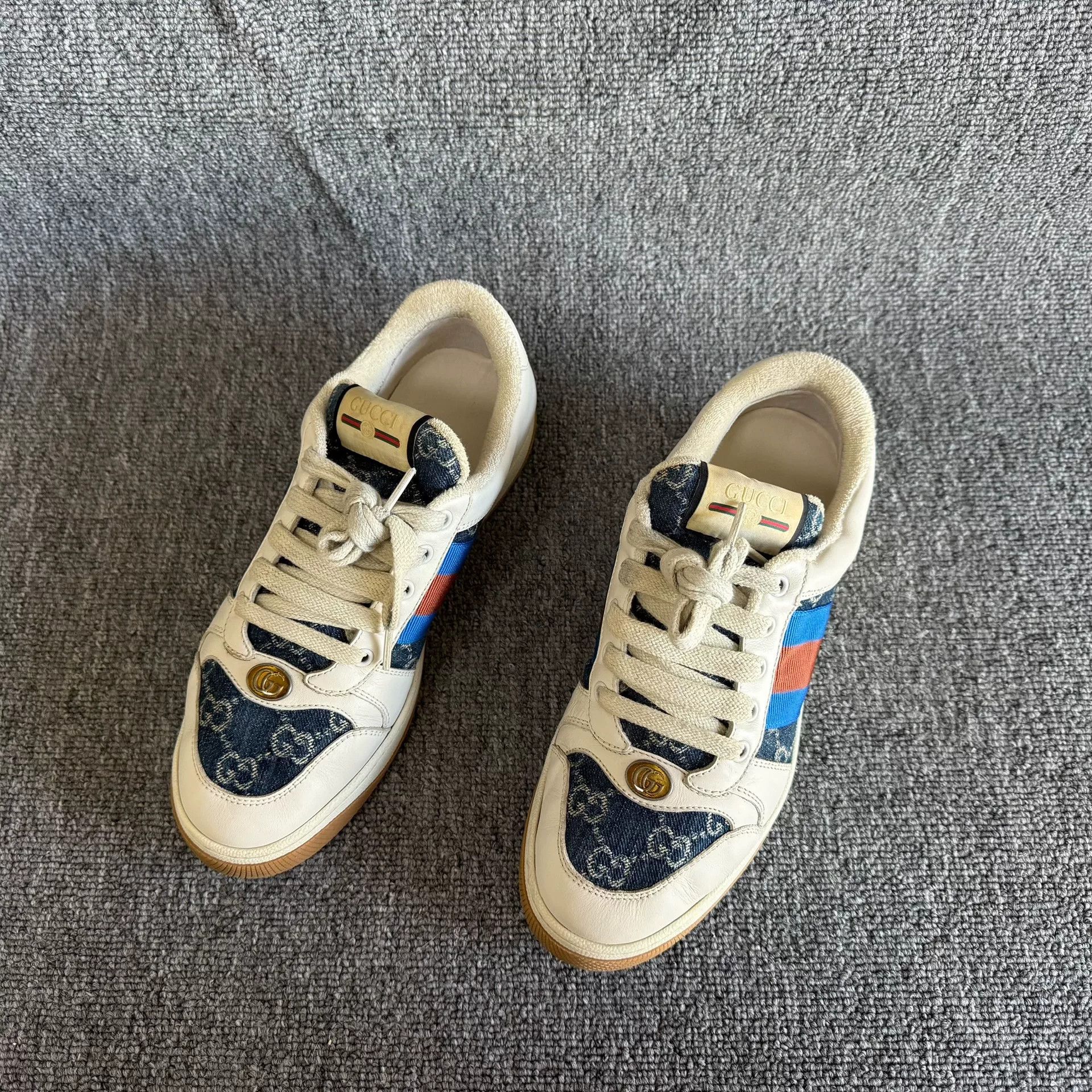 Gucci Gucci Denim Blue Dirty Shoes Size 40 Size US 7 / EU 40 - 2 Thumbnail
