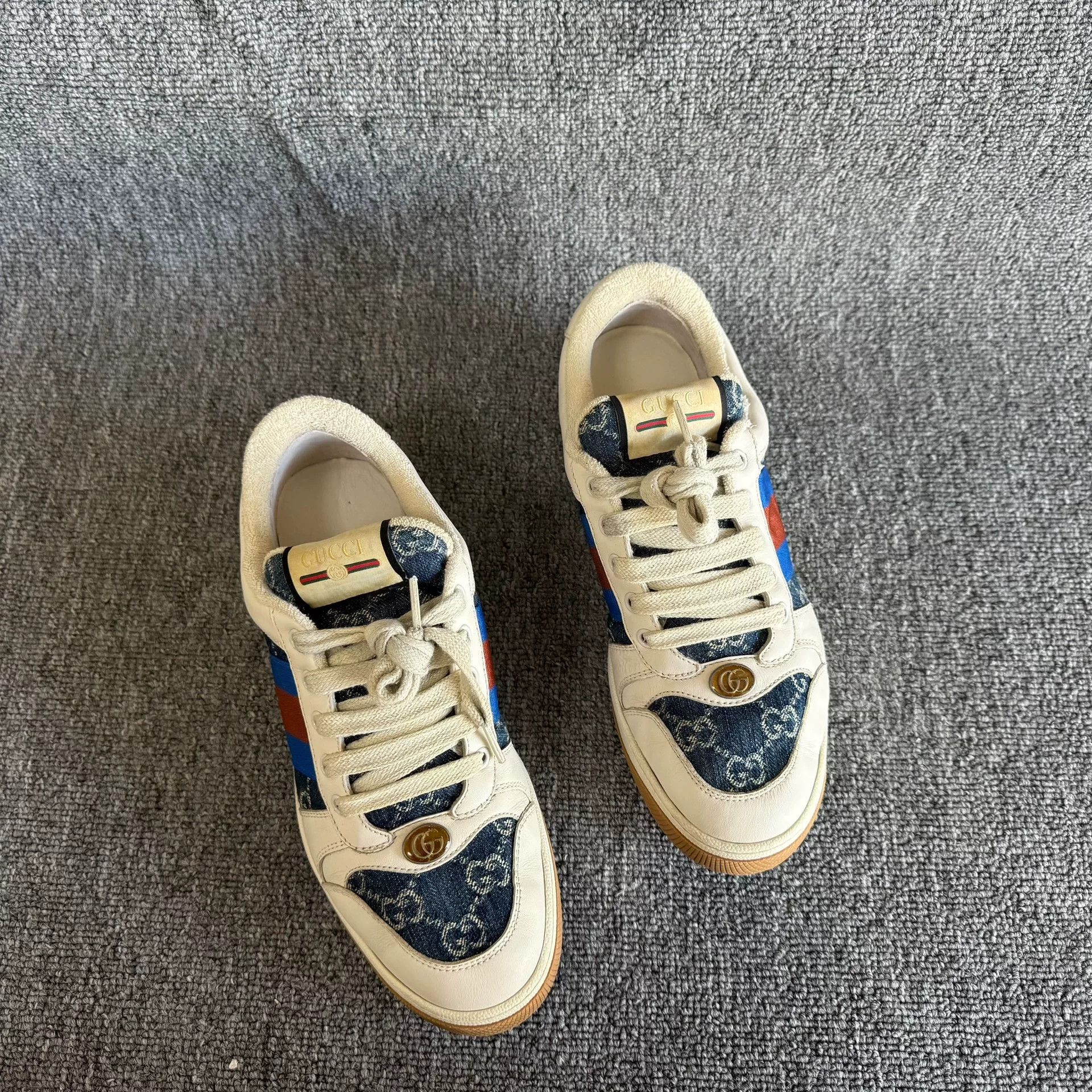 Gucci Gucci Denim Blue Dirty Shoes Size 40 Size US 7 / EU 40 - 6 Thumbnail