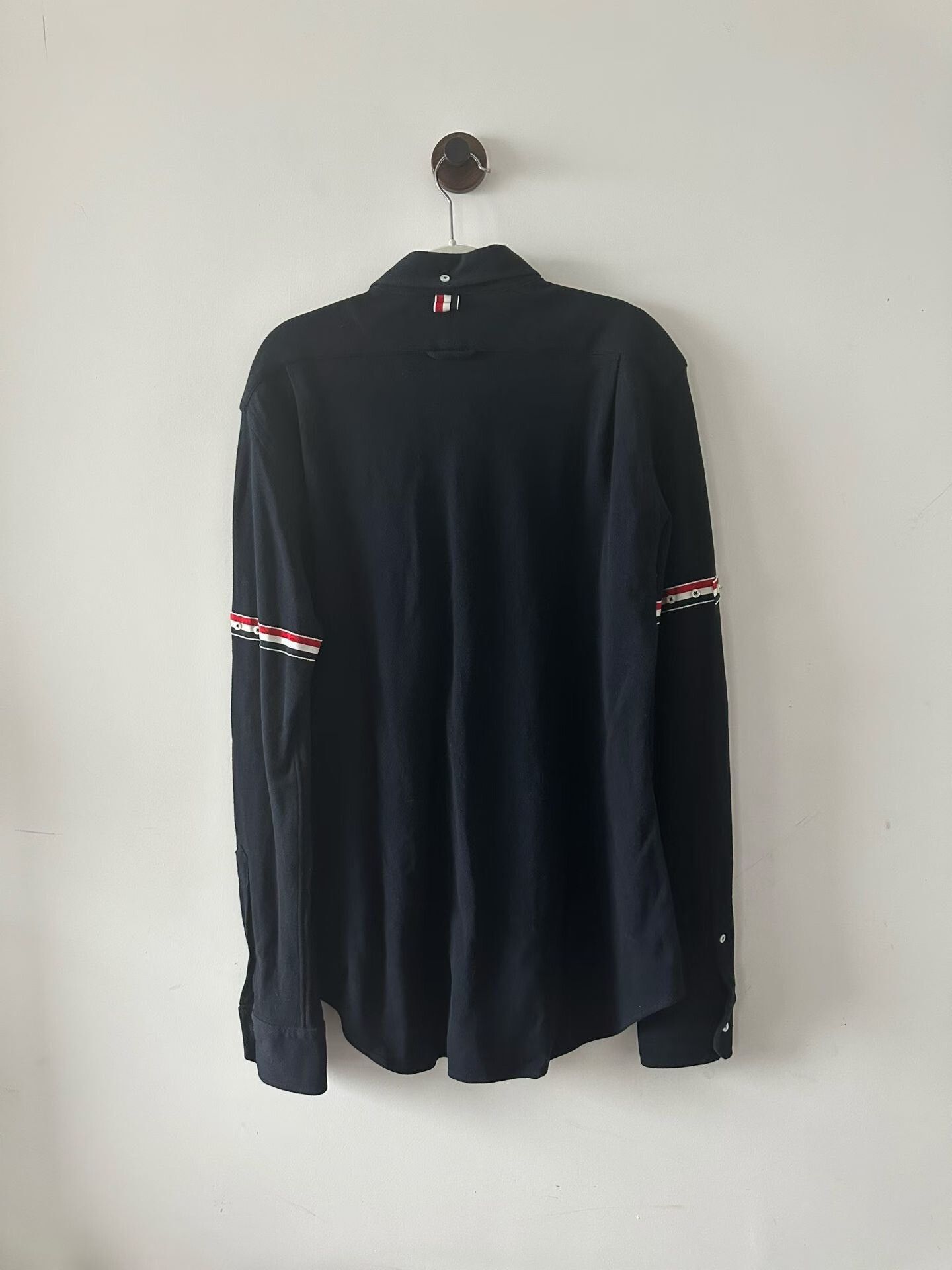 Thom Browne Thom Browne Navy Double Cuff Tag Shirt Size US XL / EU 56 / 4 - 2 Thumbnail