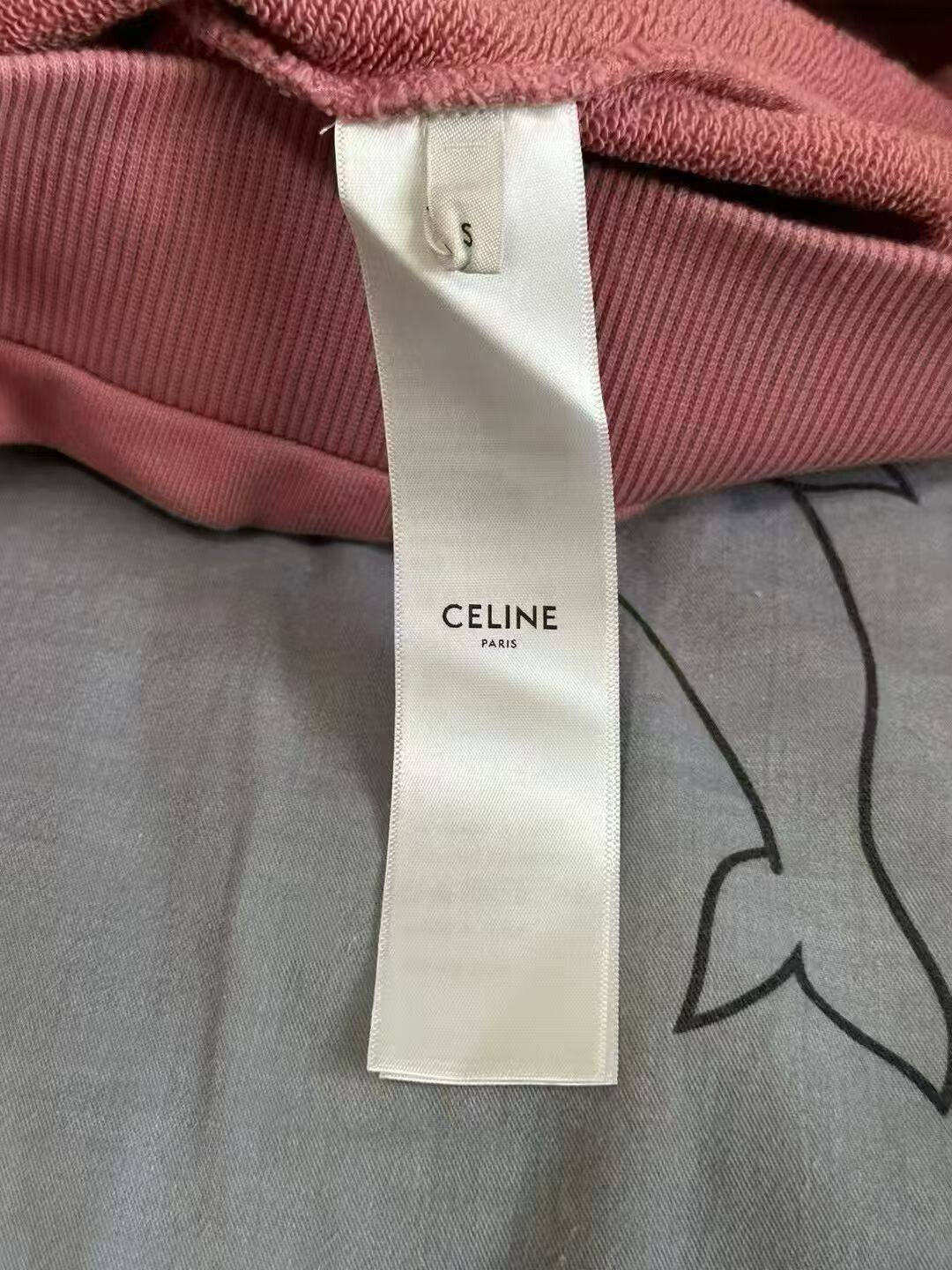 Celine Celine Pink Logo Hoodie Size S / US 4 / IT 40 - 4 Thumbnail