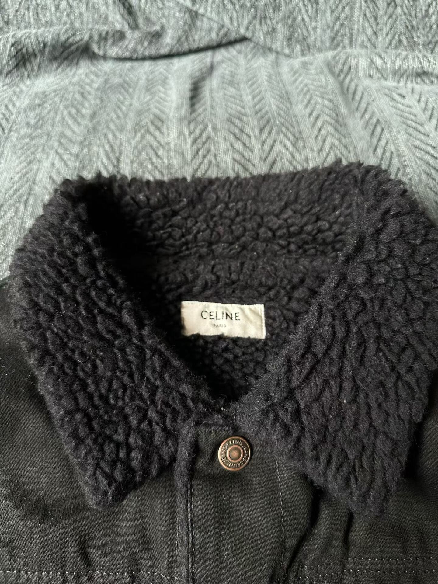 Celine Celine Lamb Wool Rhinestone Denim Jacket Size M / US 6-8 / IT 42-44 - 4 Thumbnail