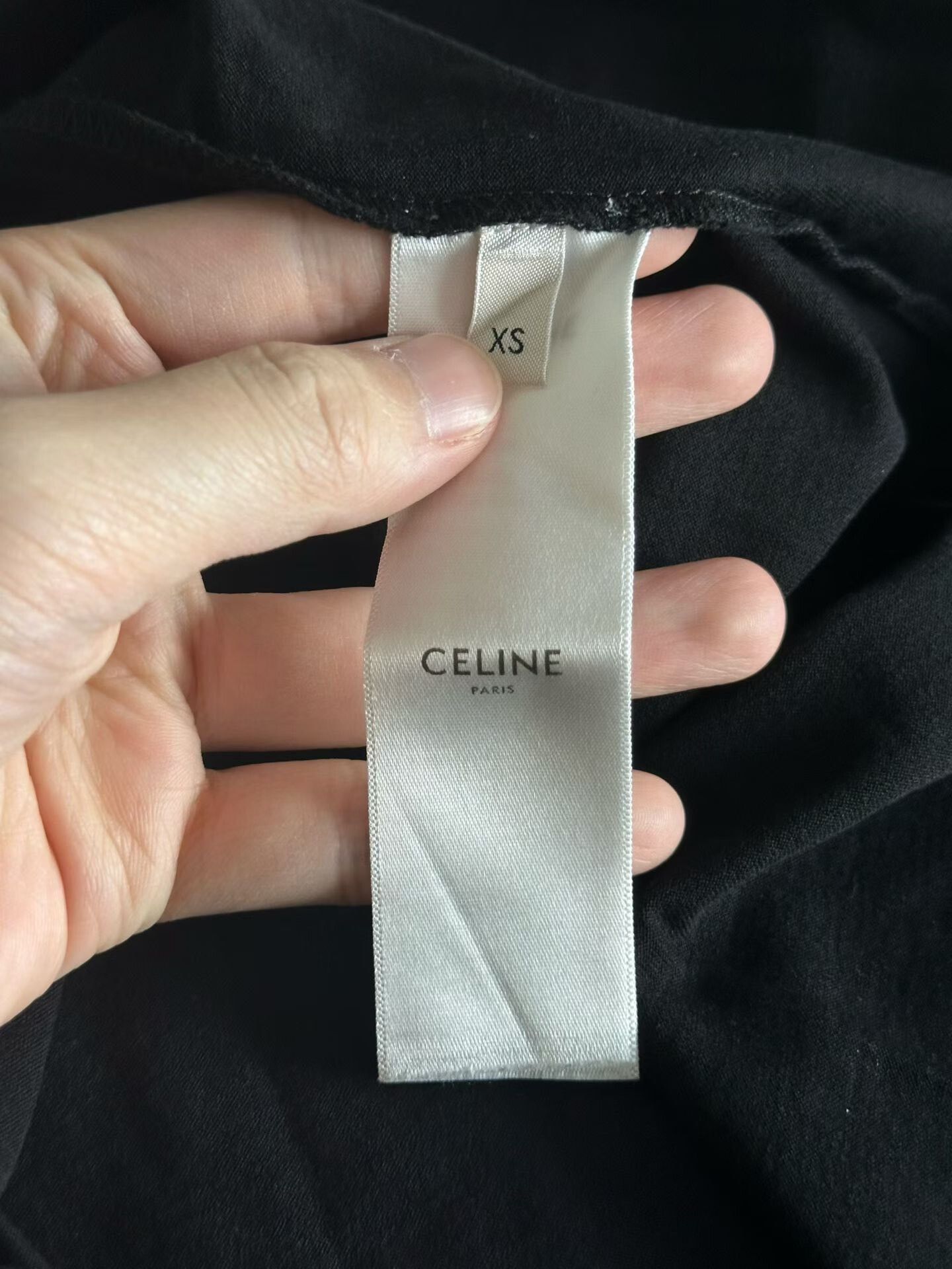 Celine Celine Black Logo Short-Sleeve Top Size XS / US 0-2 / IT 36-38 - 4 Thumbnail