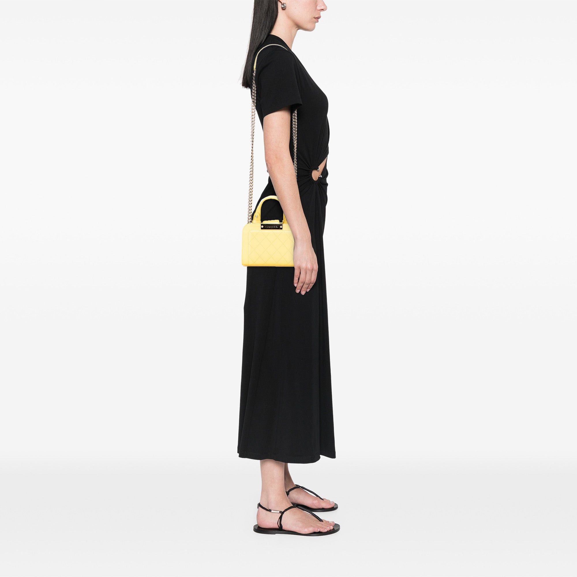 Chanel Mini Calfskin Label Click Shopping Tote Size ONE SIZE - 12 Thumbnail