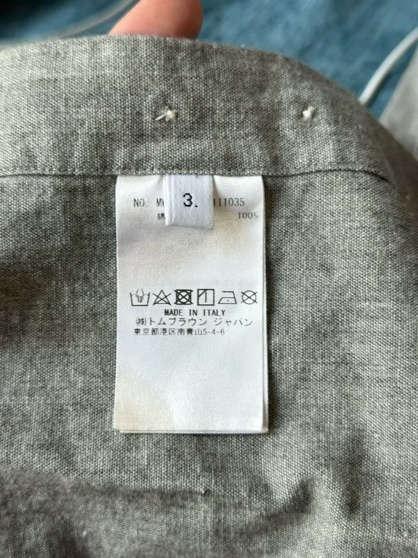 Thom Browne Thom Browne Gray Sleeve Logo Shirt Size US L / EU 52-54 / 3 - 5 Thumbnail