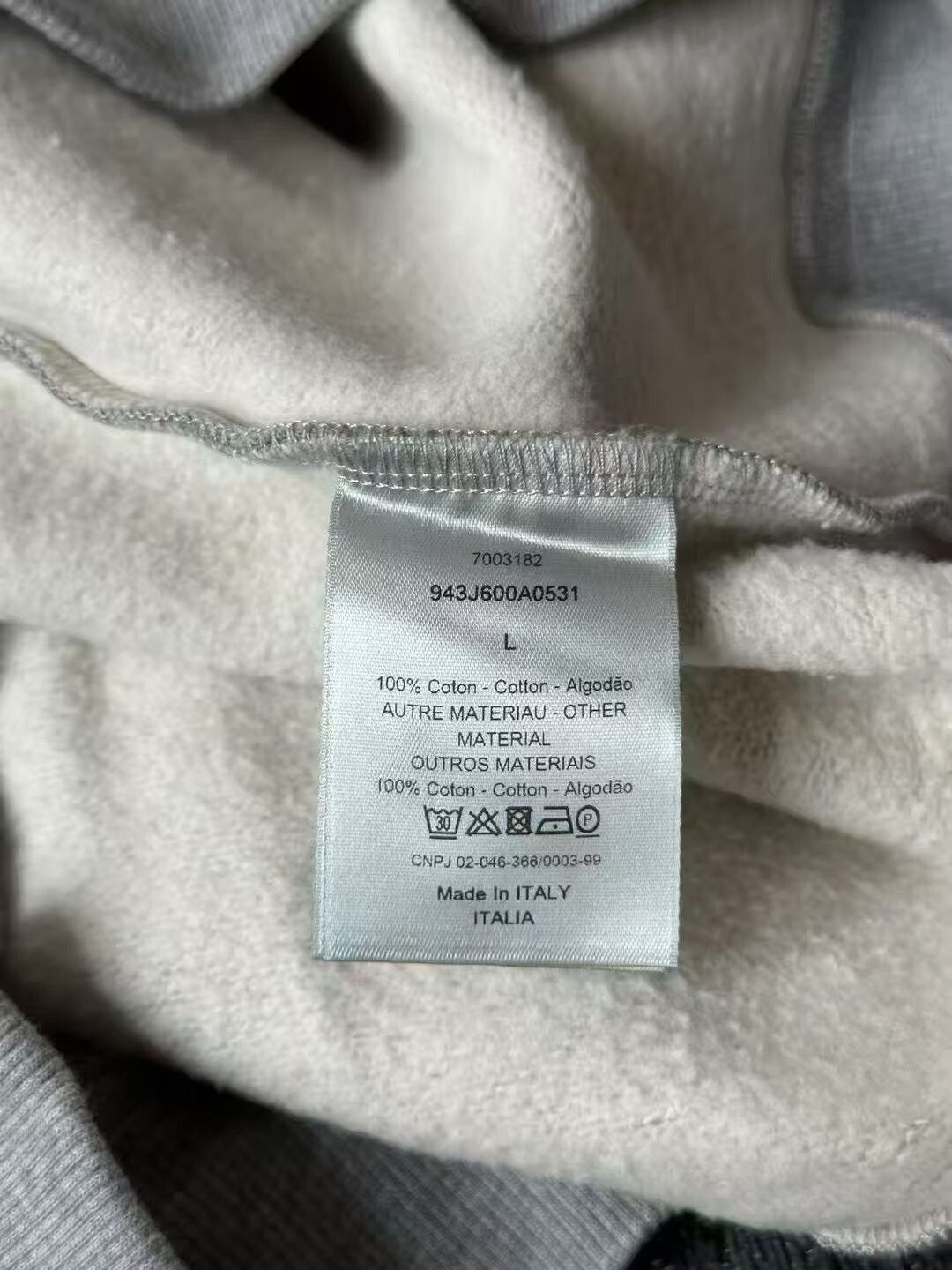 Dior Dior Gray CD Embroidery Hoodie Size US L / EU 52-54 / 3 - 4 Thumbnail