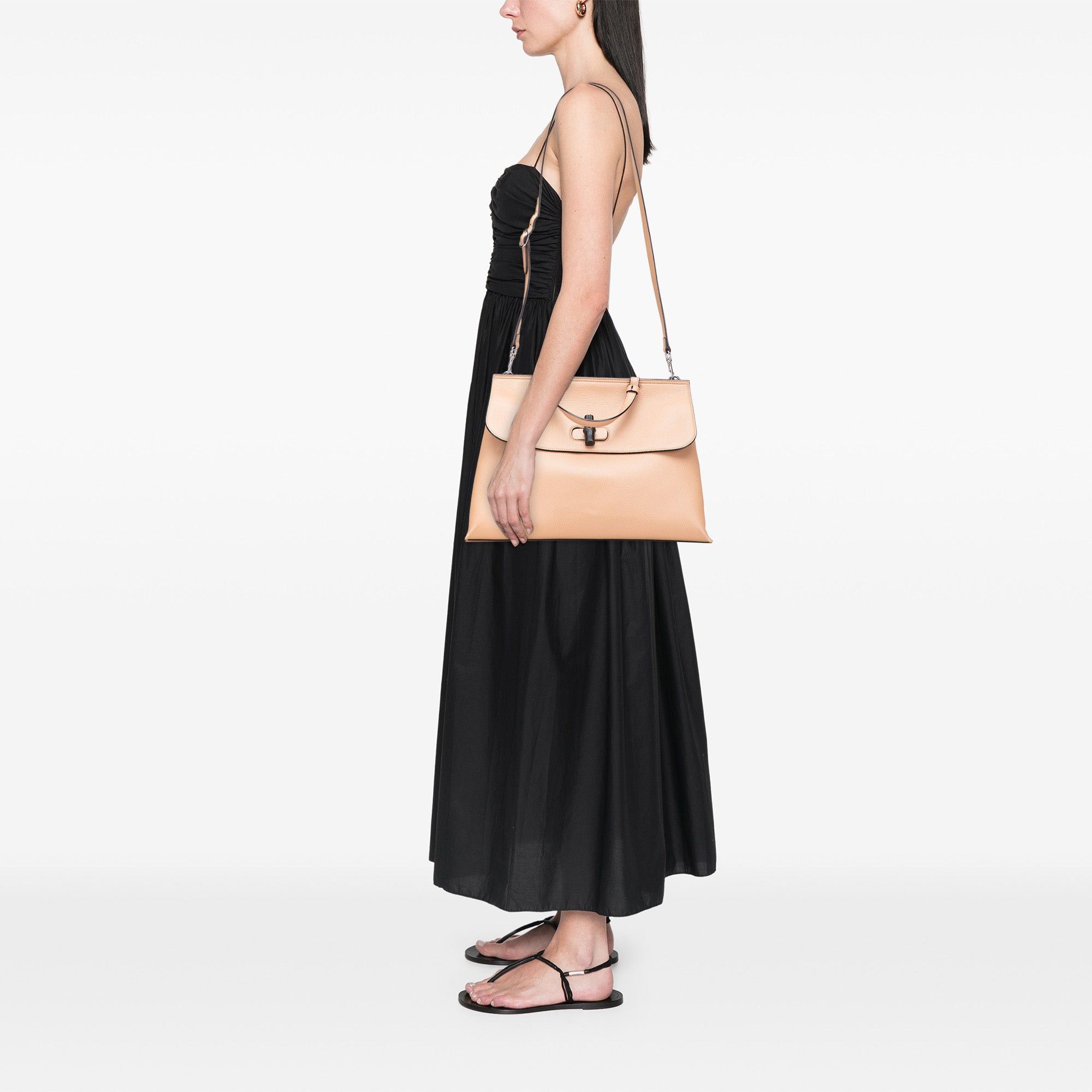 Gucci Large Leather Bamboo Daily Satchel Size ONE SIZE - 10 Thumbnail