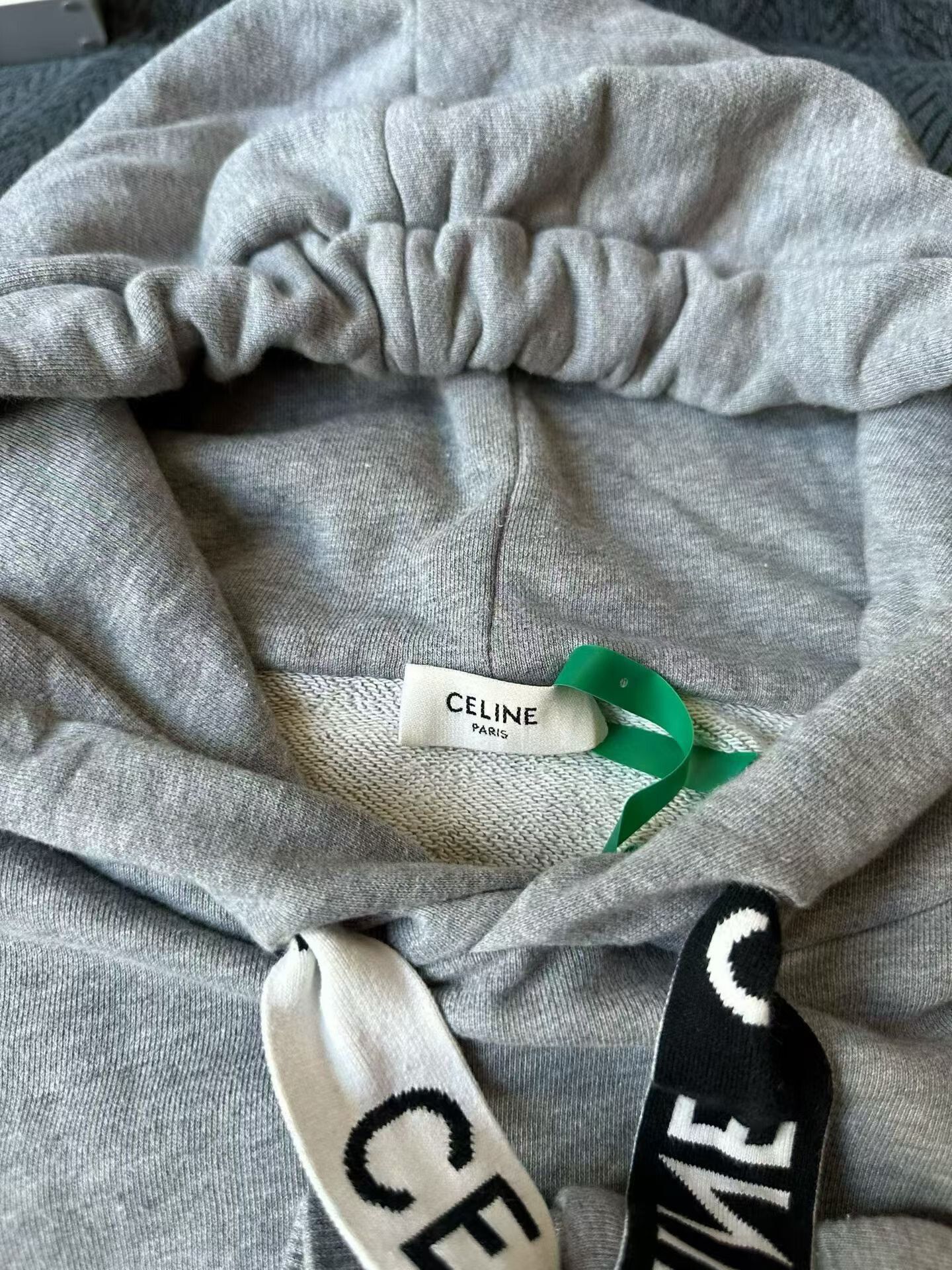 Celine Celine Gray Drawstring Hoodie Size US L / EU 52-54 / 3 - 3 Thumbnail
