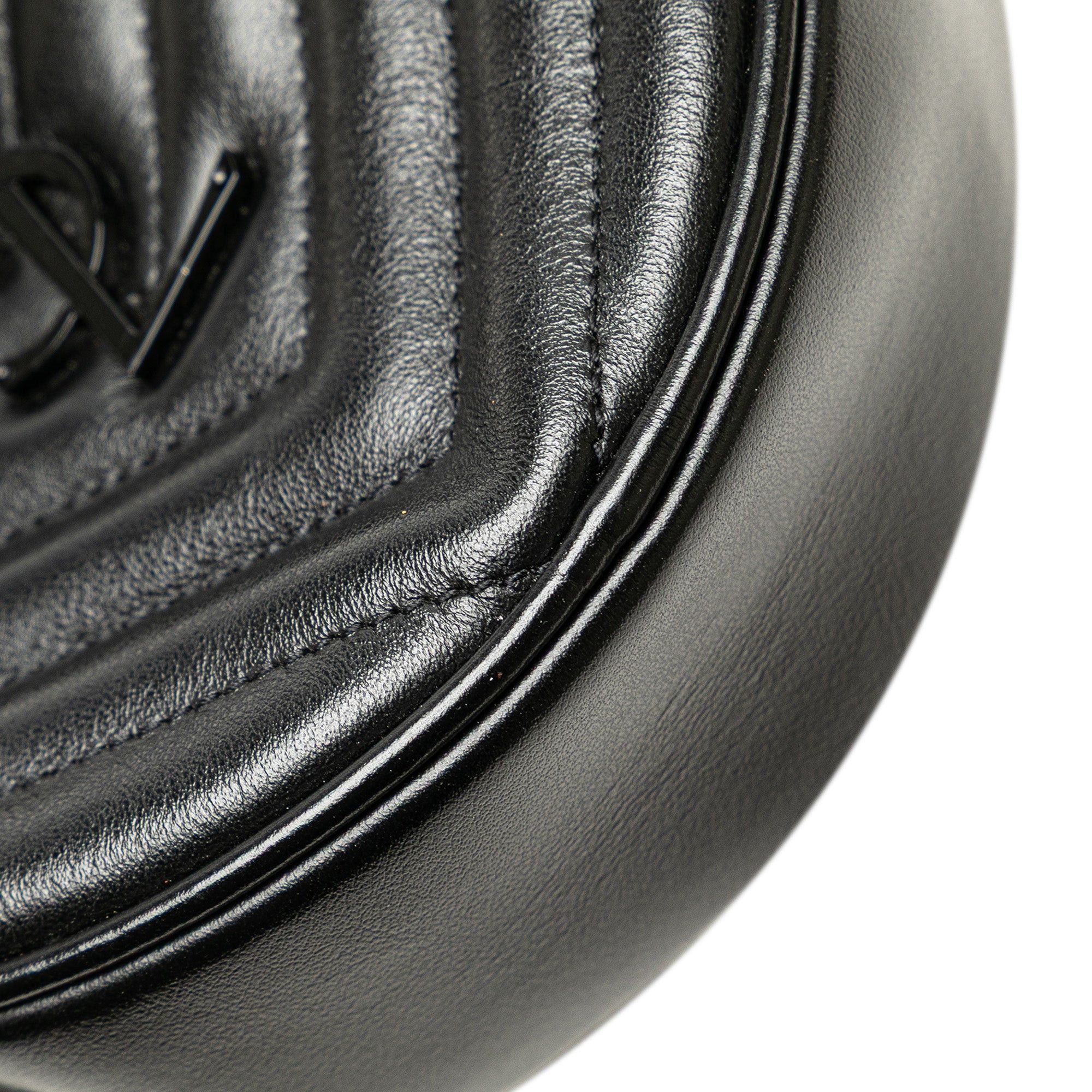 Saint Laurent Paris Chevron Calfskin Round Vinyle Camera Bag Size ONE SIZE - 10 Thumbnail