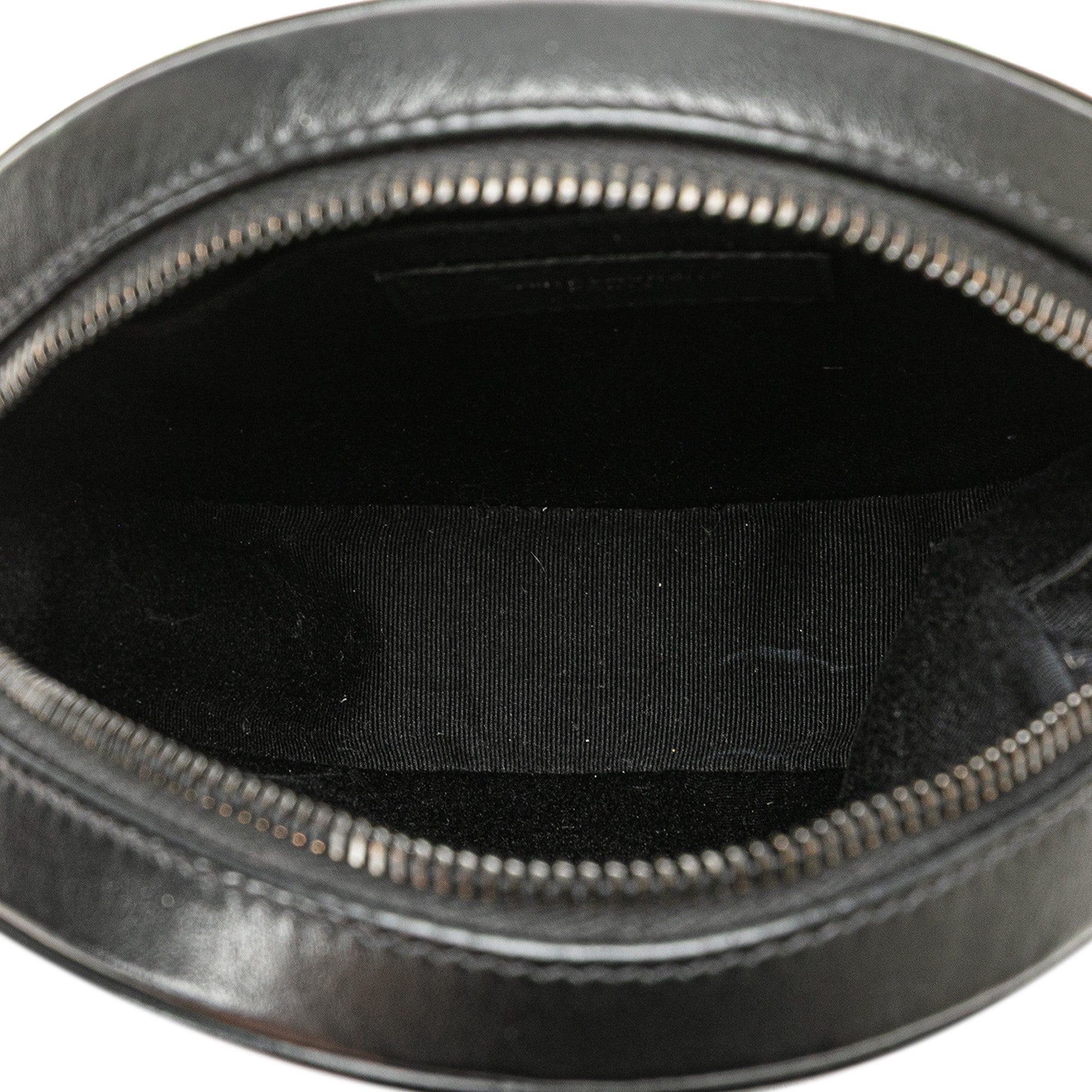 Saint Laurent Paris Chevron Calfskin Round Vinyle Camera Bag Size ONE SIZE - 4 Thumbnail