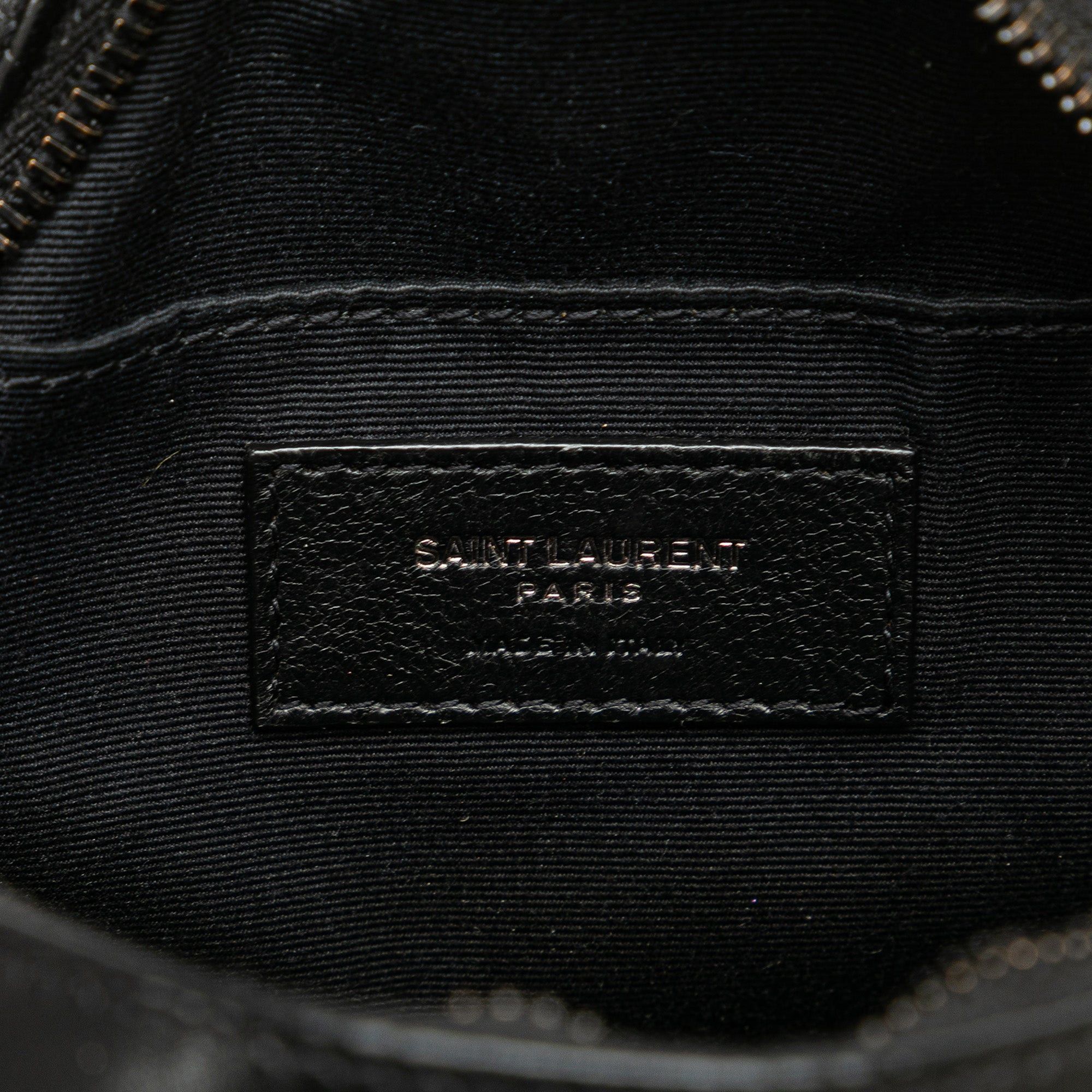 Saint Laurent Paris Chevron Calfskin Round Vinyle Camera Bag Size ONE SIZE - 5 Thumbnail