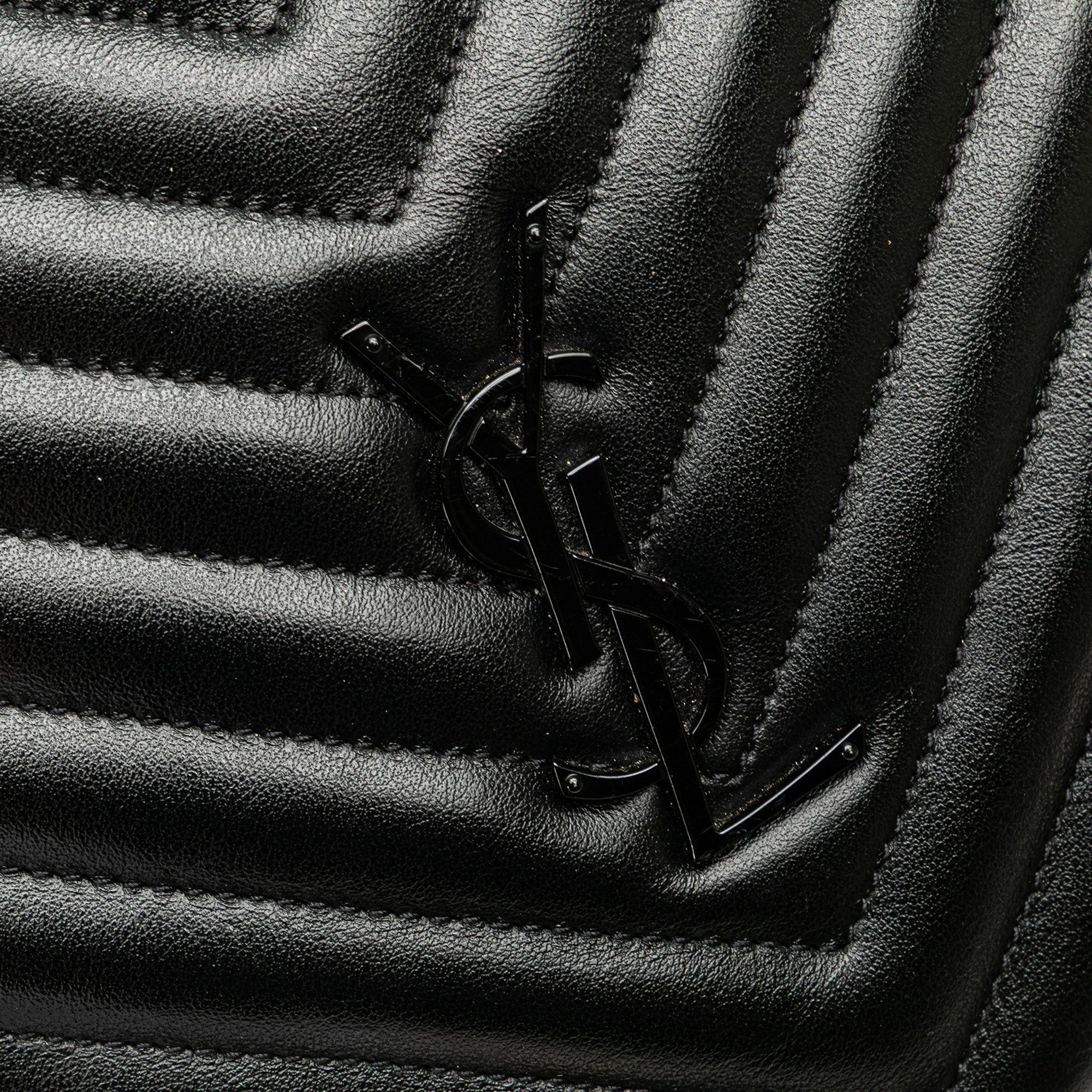 Saint Laurent Paris Chevron Calfskin Round Vinyle Camera Bag Size ONE SIZE - 7 Thumbnail