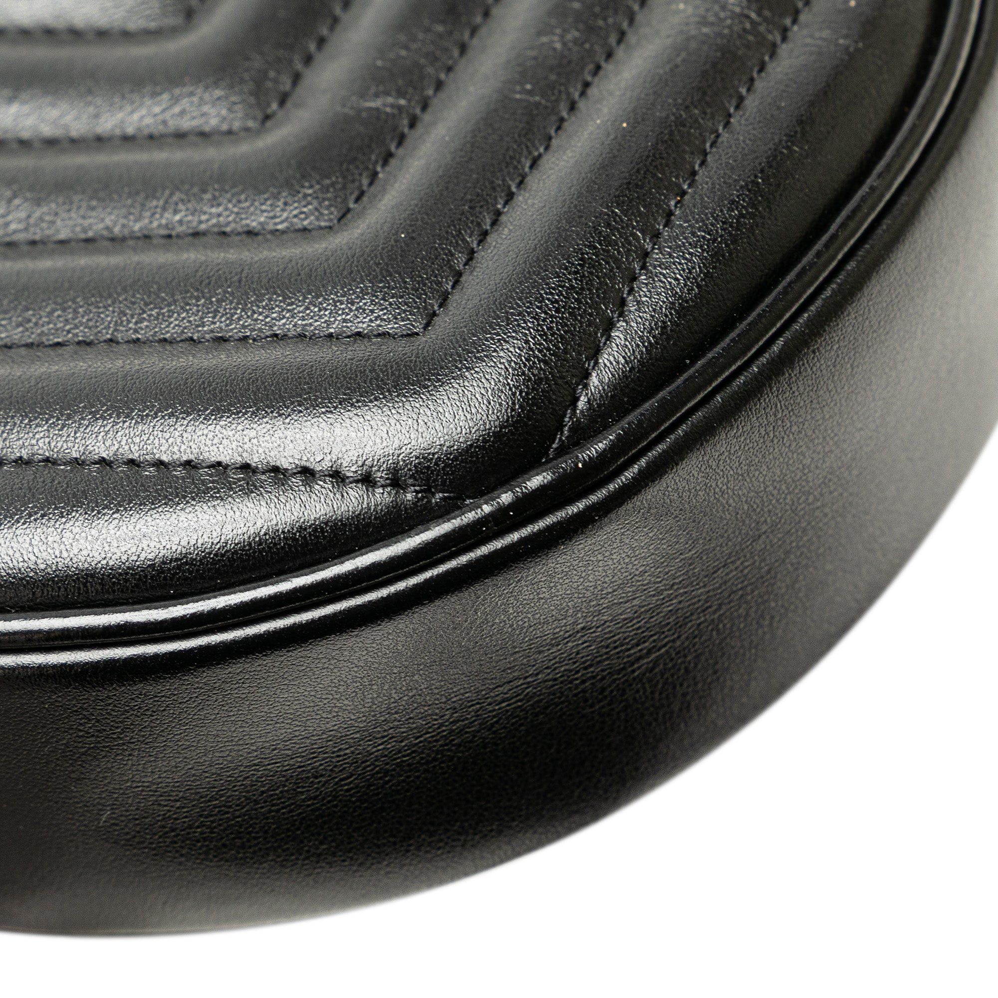 Saint Laurent Paris Chevron Calfskin Round Vinyle Camera Bag Size ONE SIZE - 9 Thumbnail