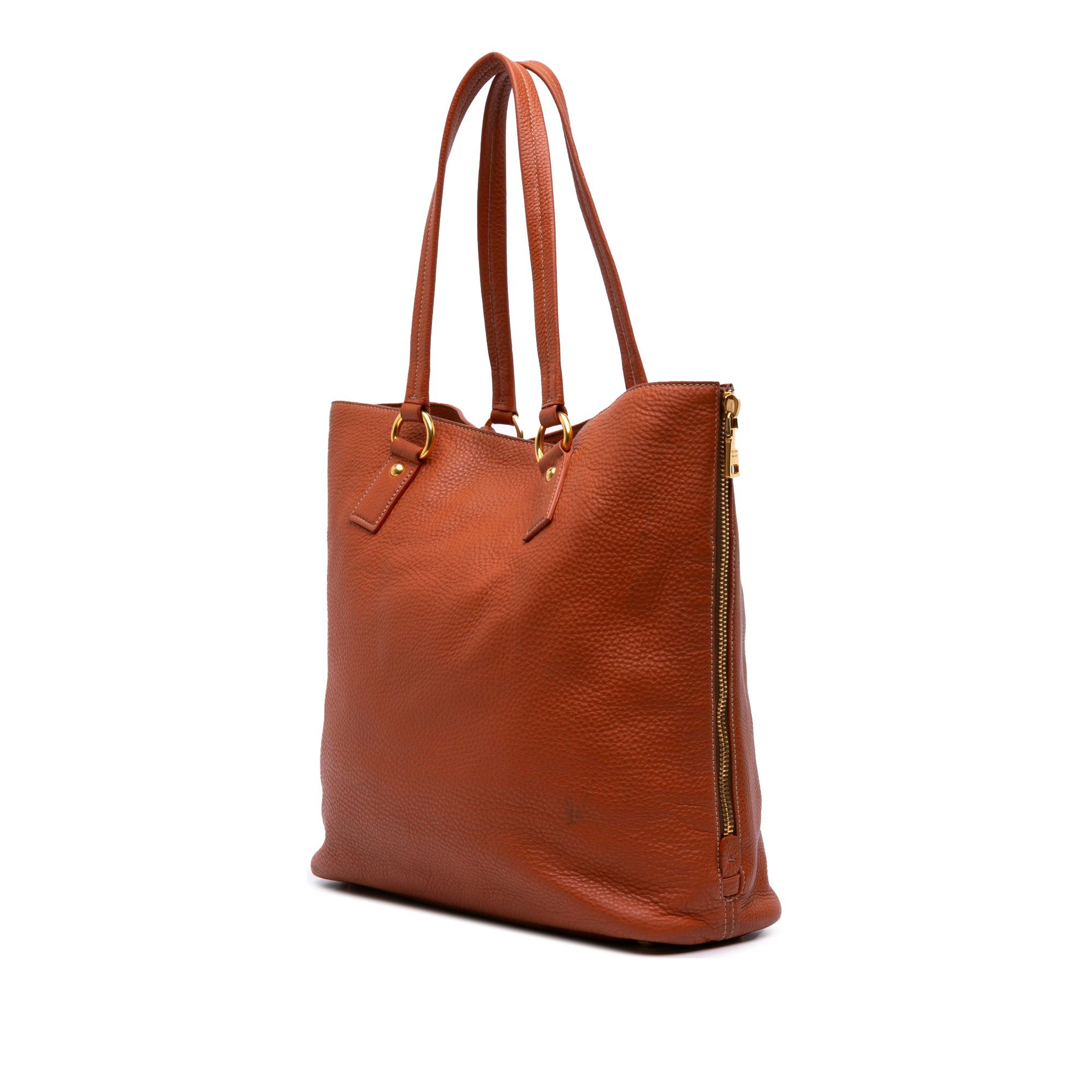 Prada Vitello Daino Side Zip Shopper Tote Size ONE SIZE - 2 Thumbnail