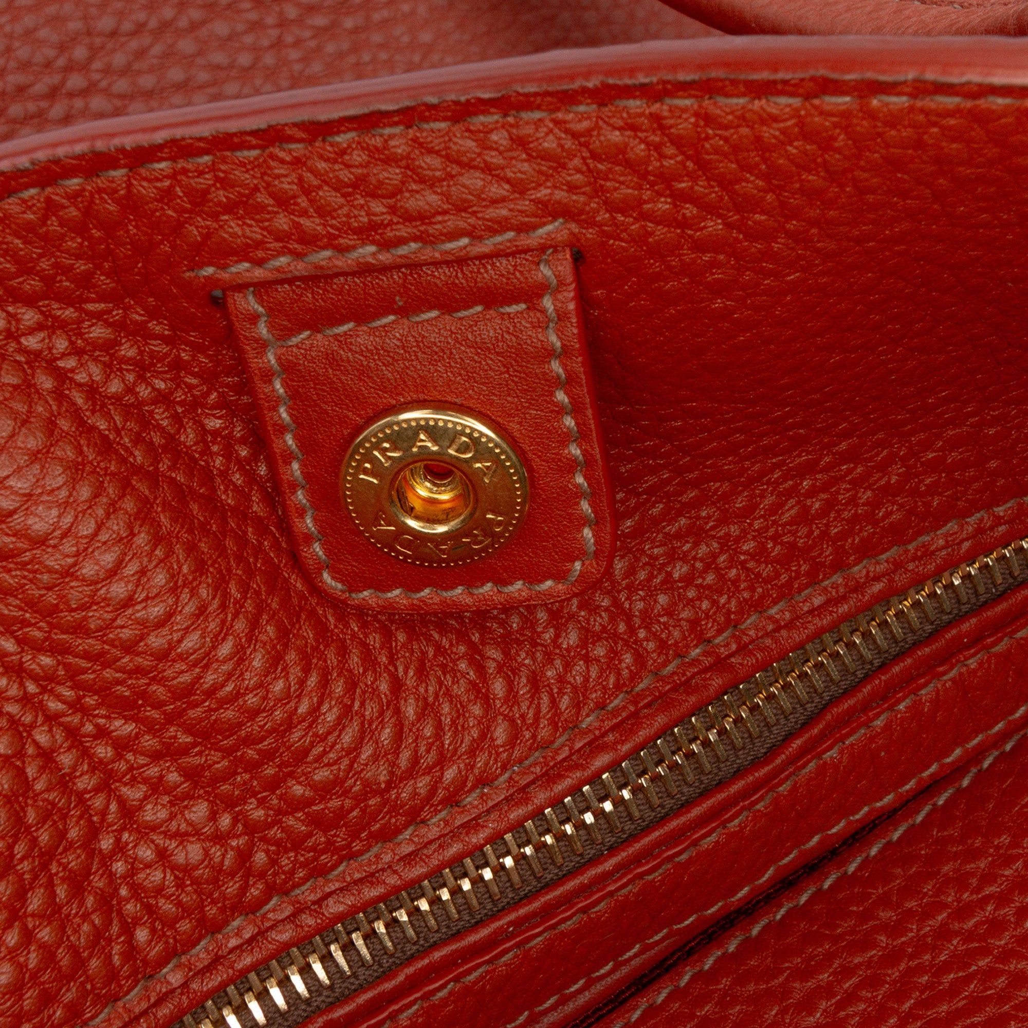 Prada Vitello Daino Side Zip Shopper Tote Size ONE SIZE - 7 Thumbnail