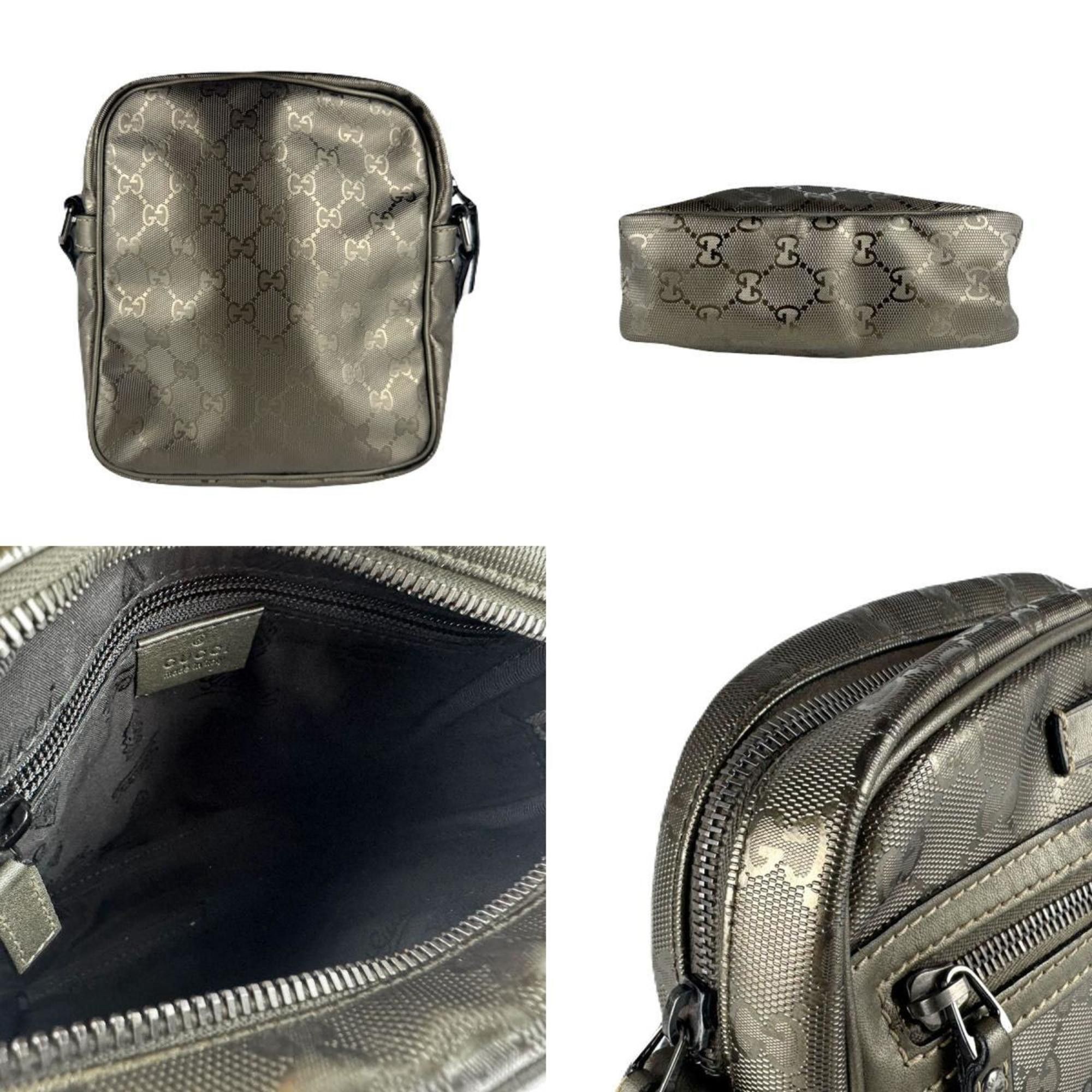 Gucci Gucci GG Imprime Shoulder Bag in Khaki PVC/Leather, Unisex, 233268 z8630 Size ONE SIZE - 3 Thumbnail