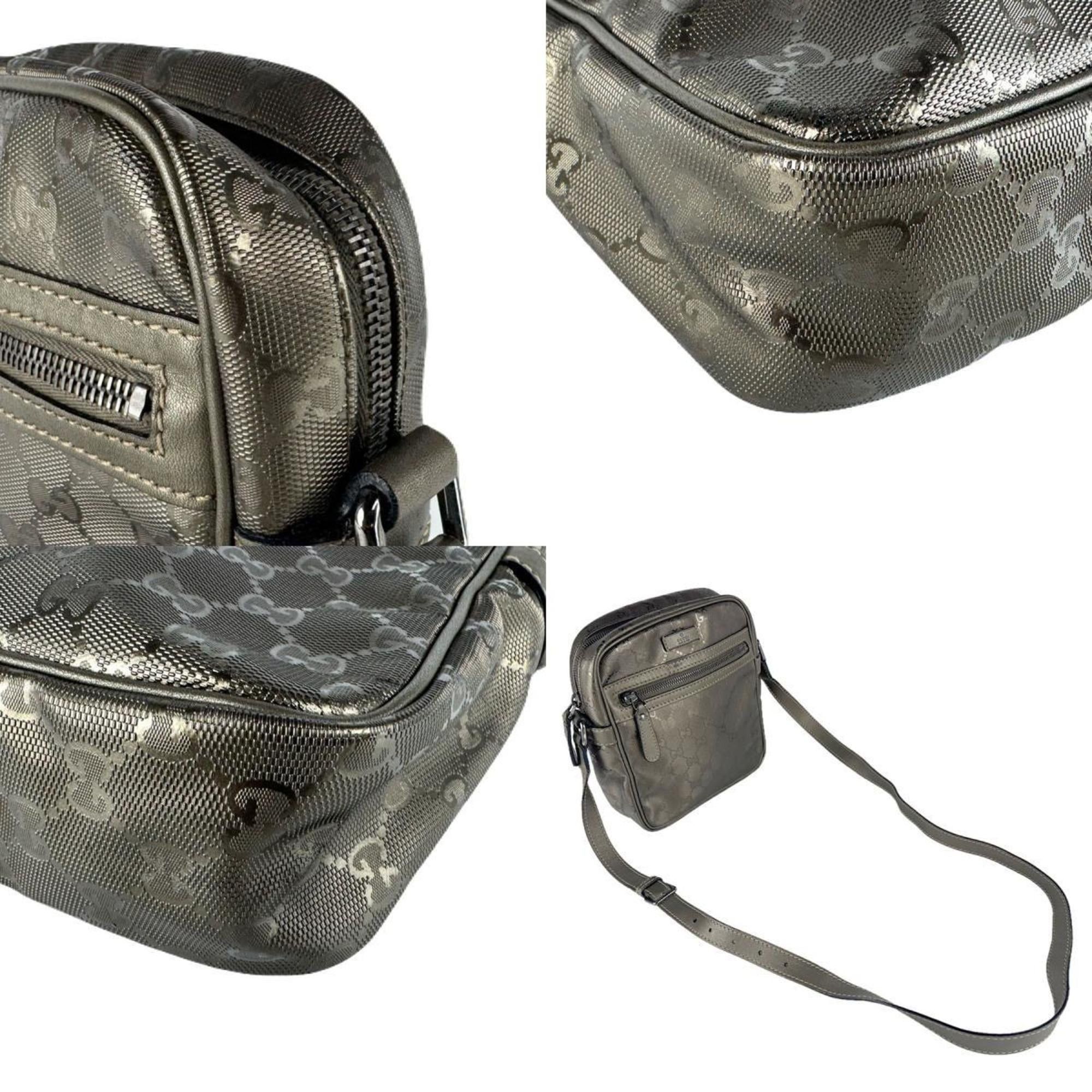 Gucci Gucci GG Imprime Shoulder Bag in Khaki PVC/Leather, Unisex, 233268 z8630 Size ONE SIZE - 4 Thumbnail