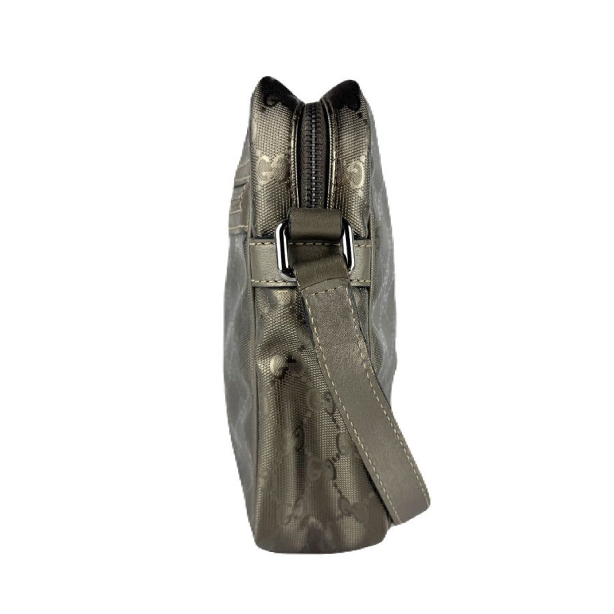 Gucci Gucci GG Imprime Shoulder Bag in Khaki PVC/Leather, Unisex, 233268 z8630 Size ONE SIZE - 2 Thumbnail