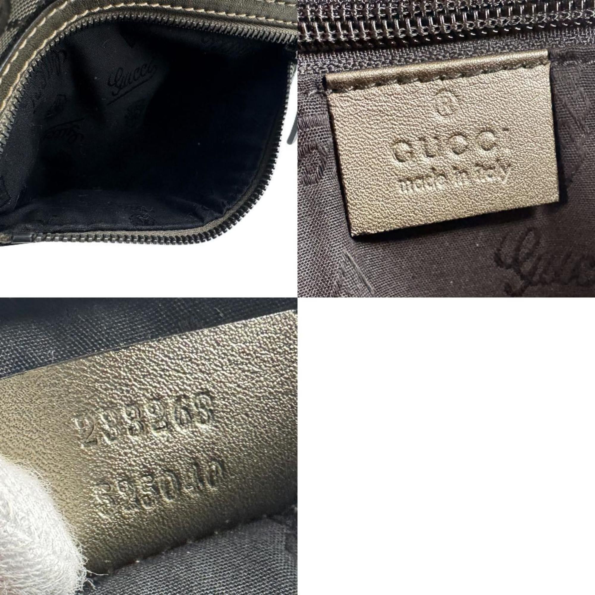 Gucci Gucci GG Imprime Shoulder Bag in Khaki PVC/Leather, Unisex, 233268 z8630 Size ONE SIZE - 5 Thumbnail
