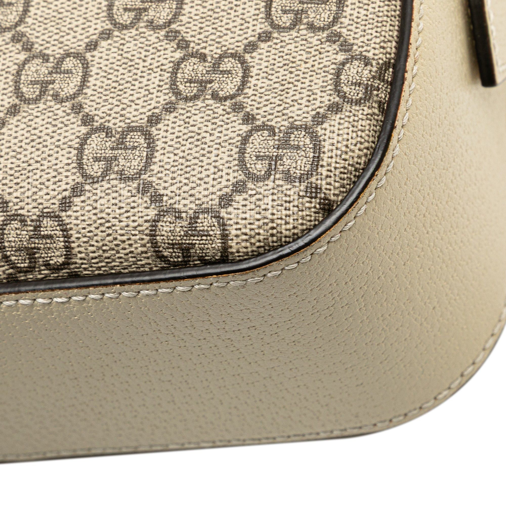 Gucci Small GG Supreme Textured Calfskin Web Ophidia Camera Bag Size ONE SIZE - 10 Thumbnail