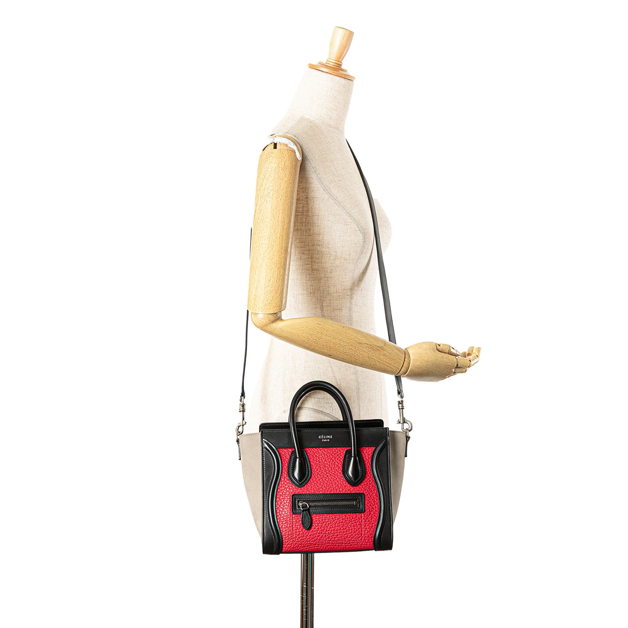 Celine Nano Tricolor Nubuck and Calfskin Luggage Tote Size ONE SIZE - 13 Thumbnail