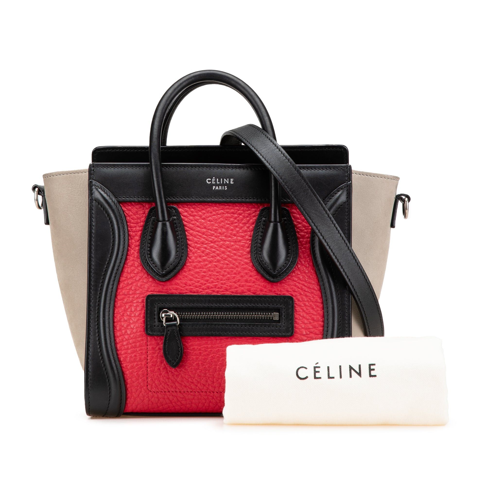 Celine Nano Tricolor Nubuck and Calfskin Luggage Tote Size ONE SIZE - 14 Thumbnail