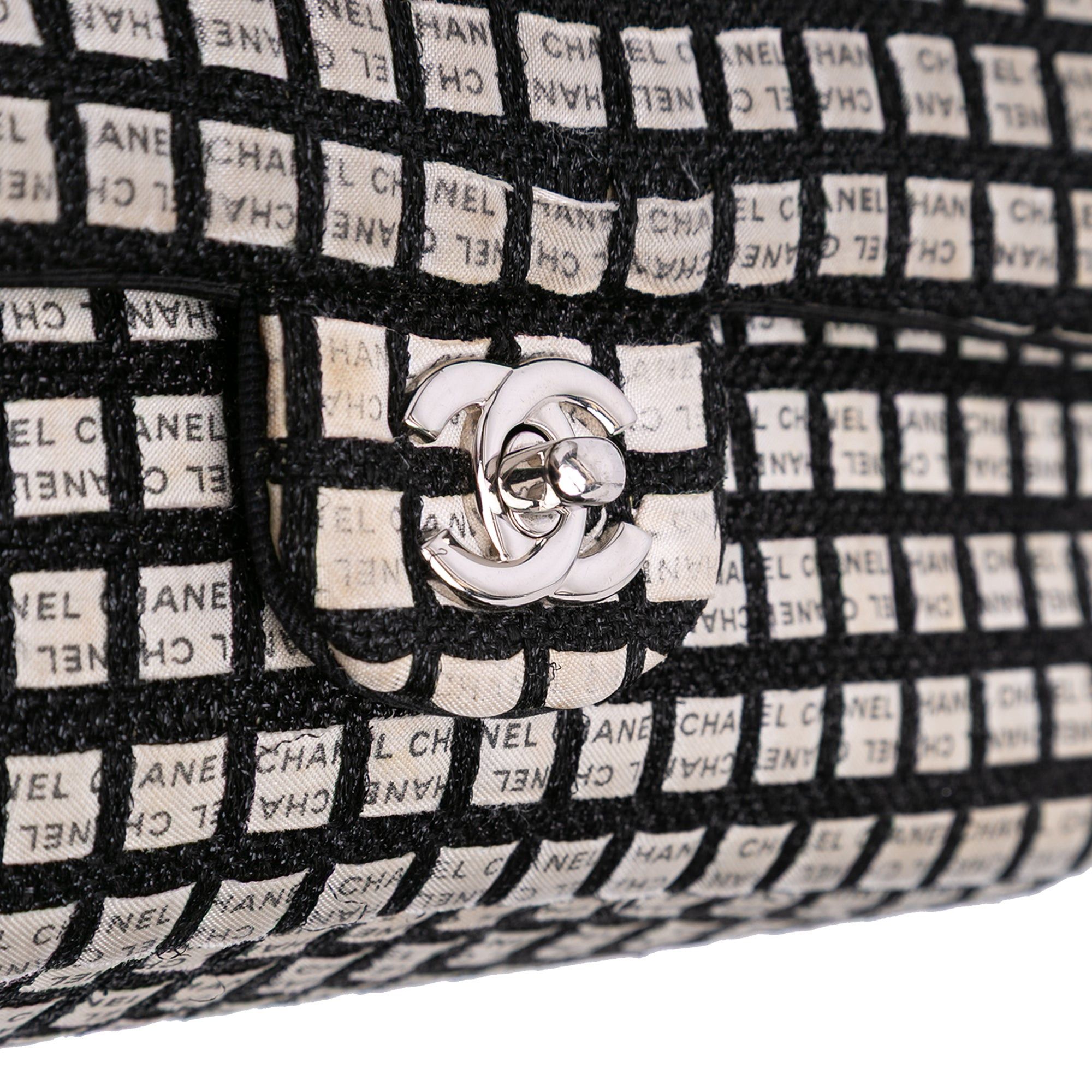 Chanel Medium Classic Ribbon Tweed Double Flap Size ONE SIZE - 10 Thumbnail