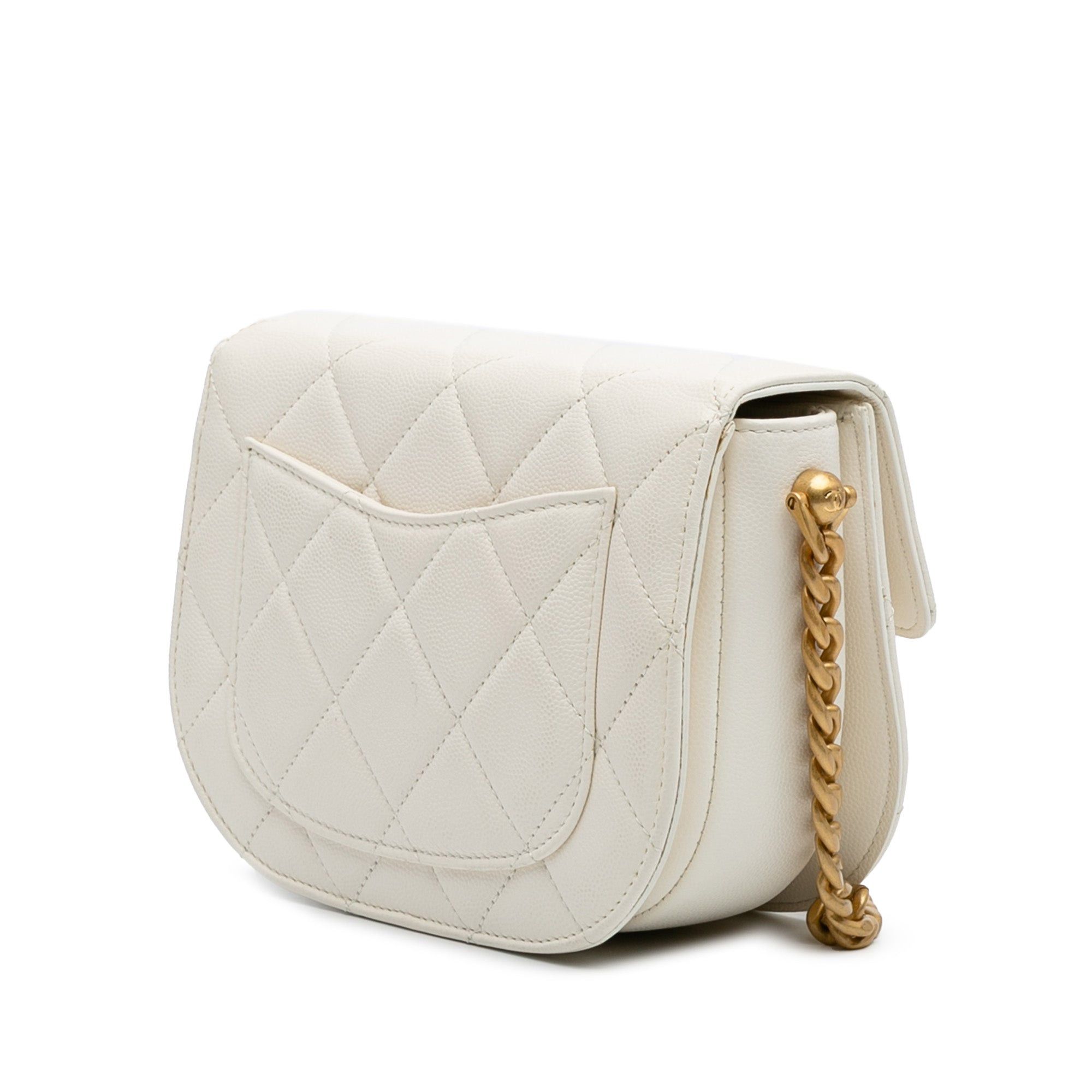 Chanel CC Quilted Lambskin Round Moon Messenger Flap Size ONE SIZE - 2 Thumbnail