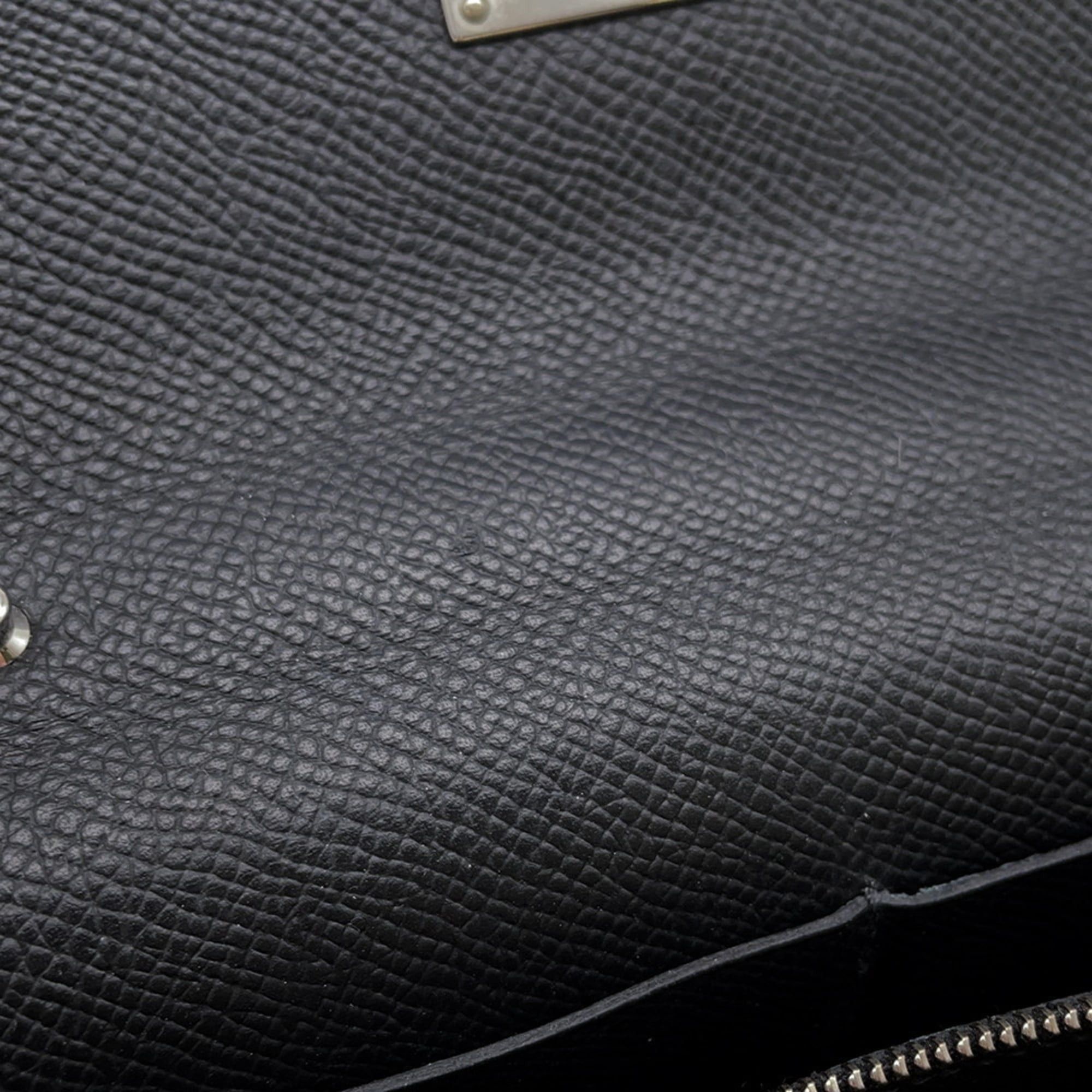 Hermès Kelly Wallet Long To-Go Black Epson K Stamp HERMES Shoulder WALLET