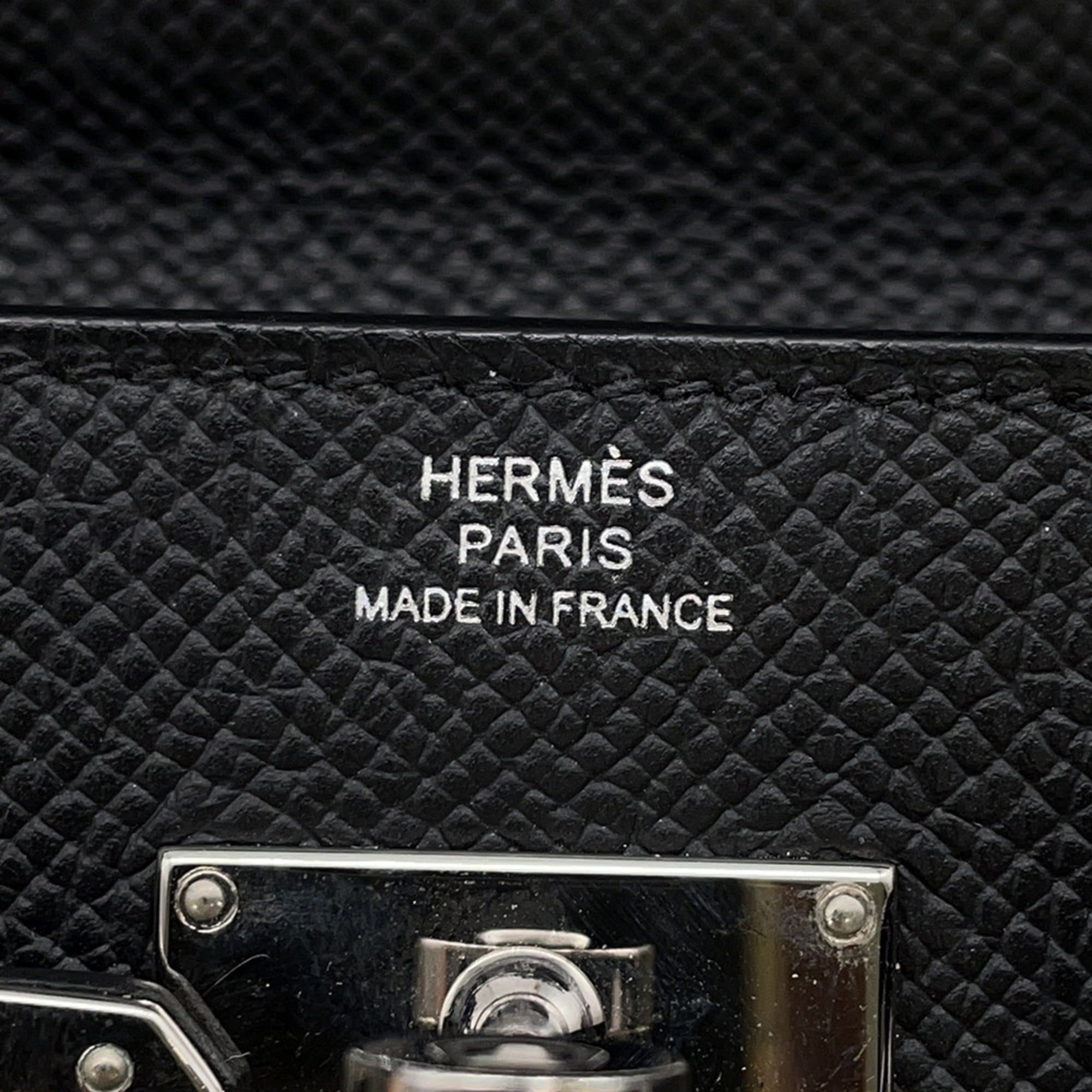Hermès Kelly Wallet Long To-Go Black Epson K Stamp HERMES Shoulder WALLET