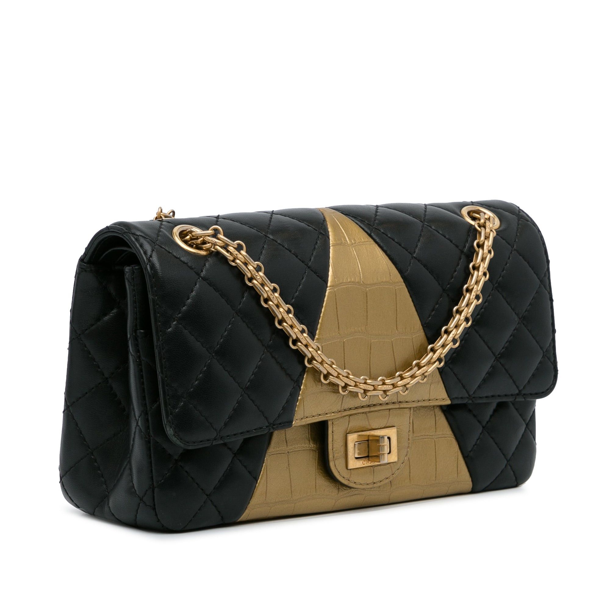 Chanel Medium Croc Embossed Lambskin 2.55 Reissue Double Flap Bag Size ONE SIZE - 2 Thumbnail